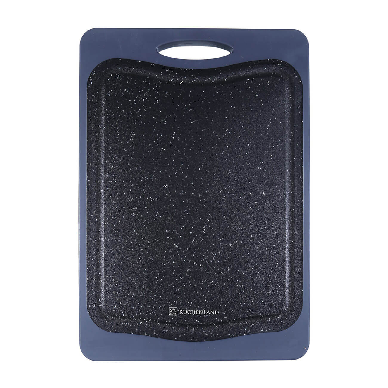 Chopping board, 28,5х20 cm, 2-sided, Bamboo/Plastic, black, Marble Bamboo