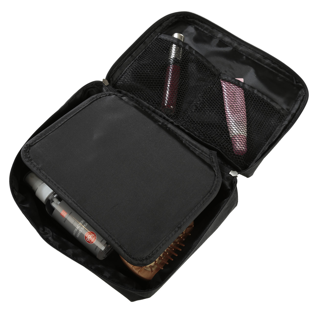 Travel cosmetic bag, 21x16 cm, polyester, black, Easy Travel