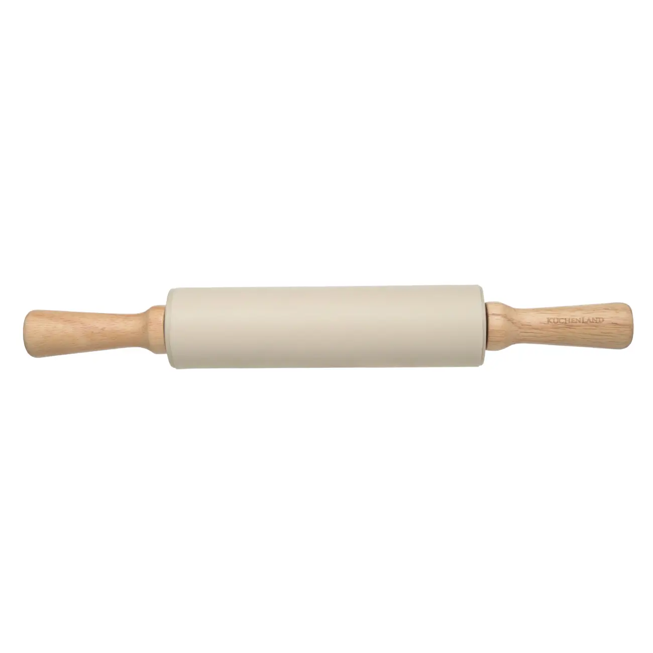 Rolling pin, 48 cm, silicone / wood, beige, Bakery, image-0