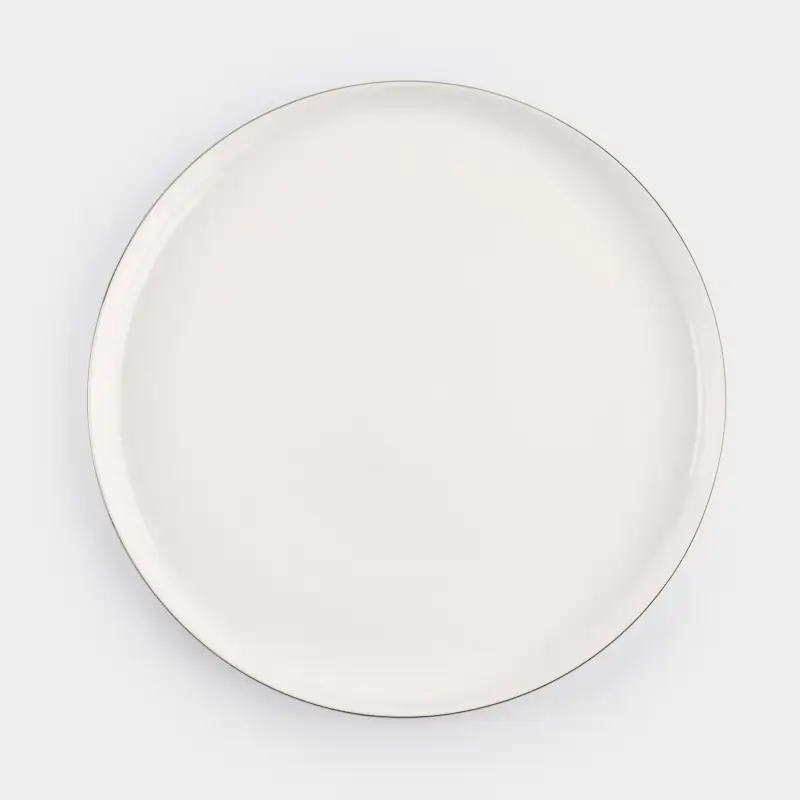Dining plate, 26 cm, porcelain F, white, Ideal silver ,image-0