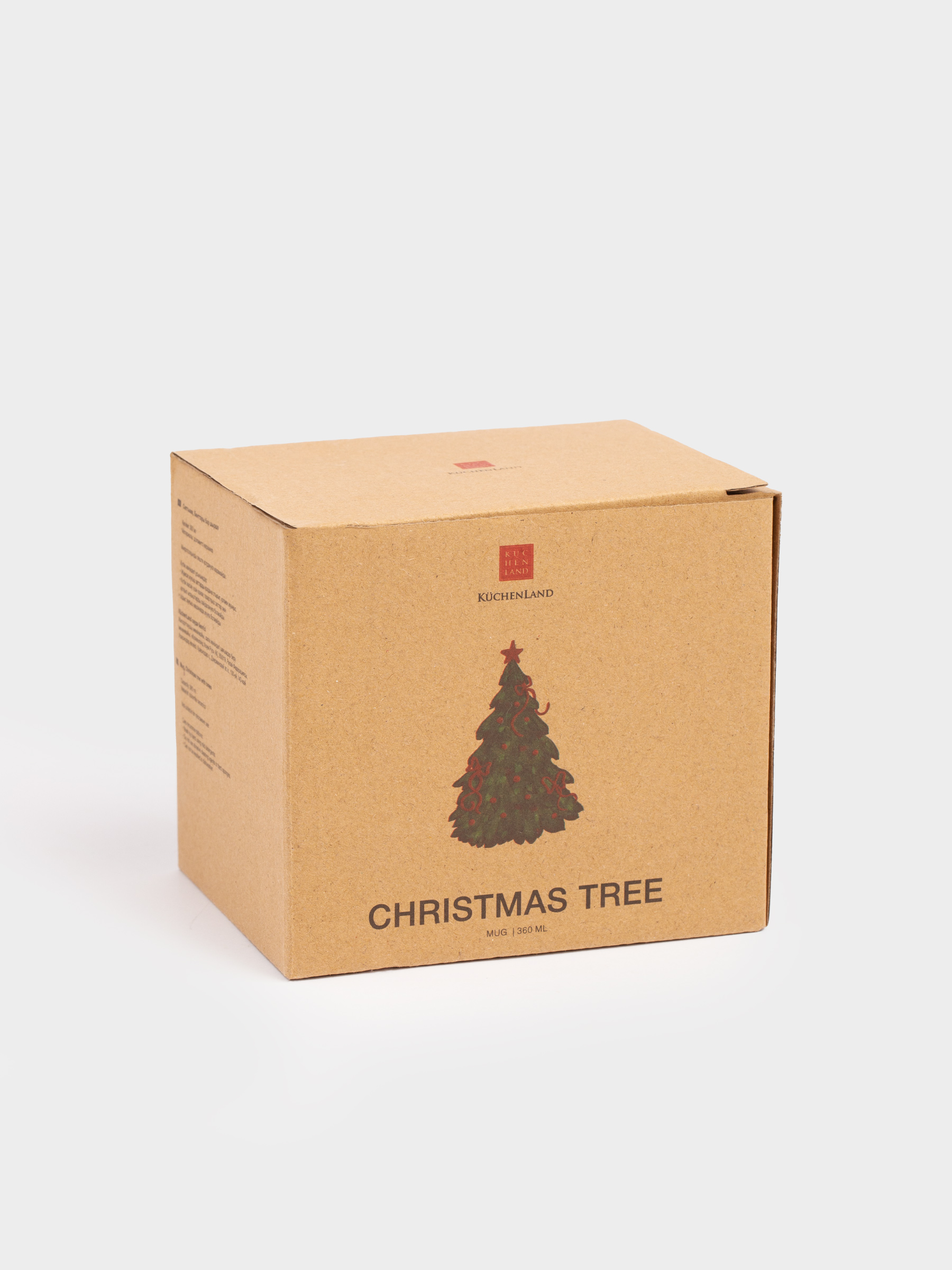 Mug, 360 ml, Ceramic, Christmas tree with bows and horse, Christmas tree, image-4