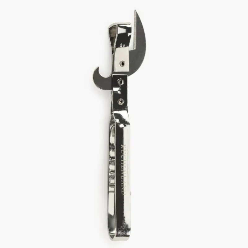 Bottle and can opener, 13 cm, with corkscrew, metal, Classic