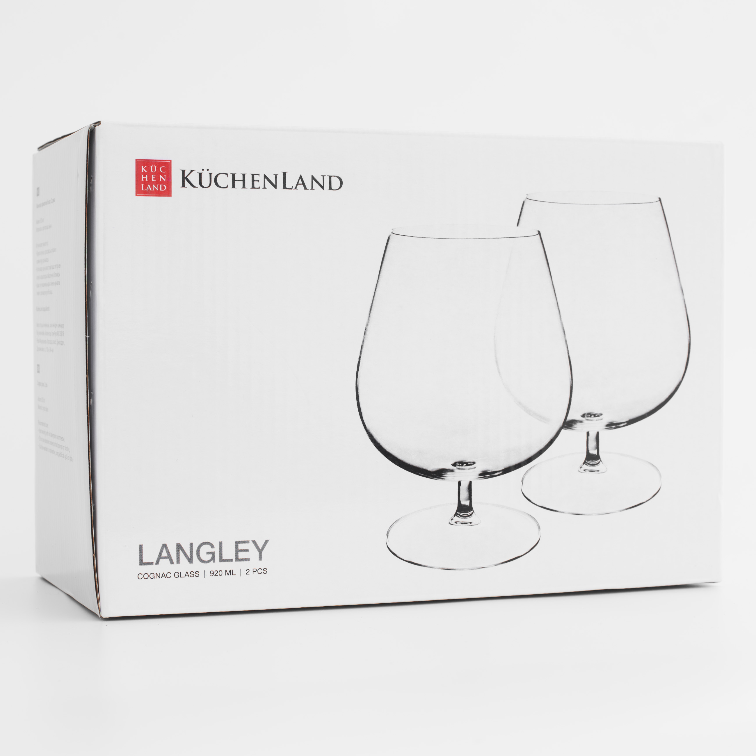 Cognac glass, 920 ml, 2 pcs, glass, Langley, image-5