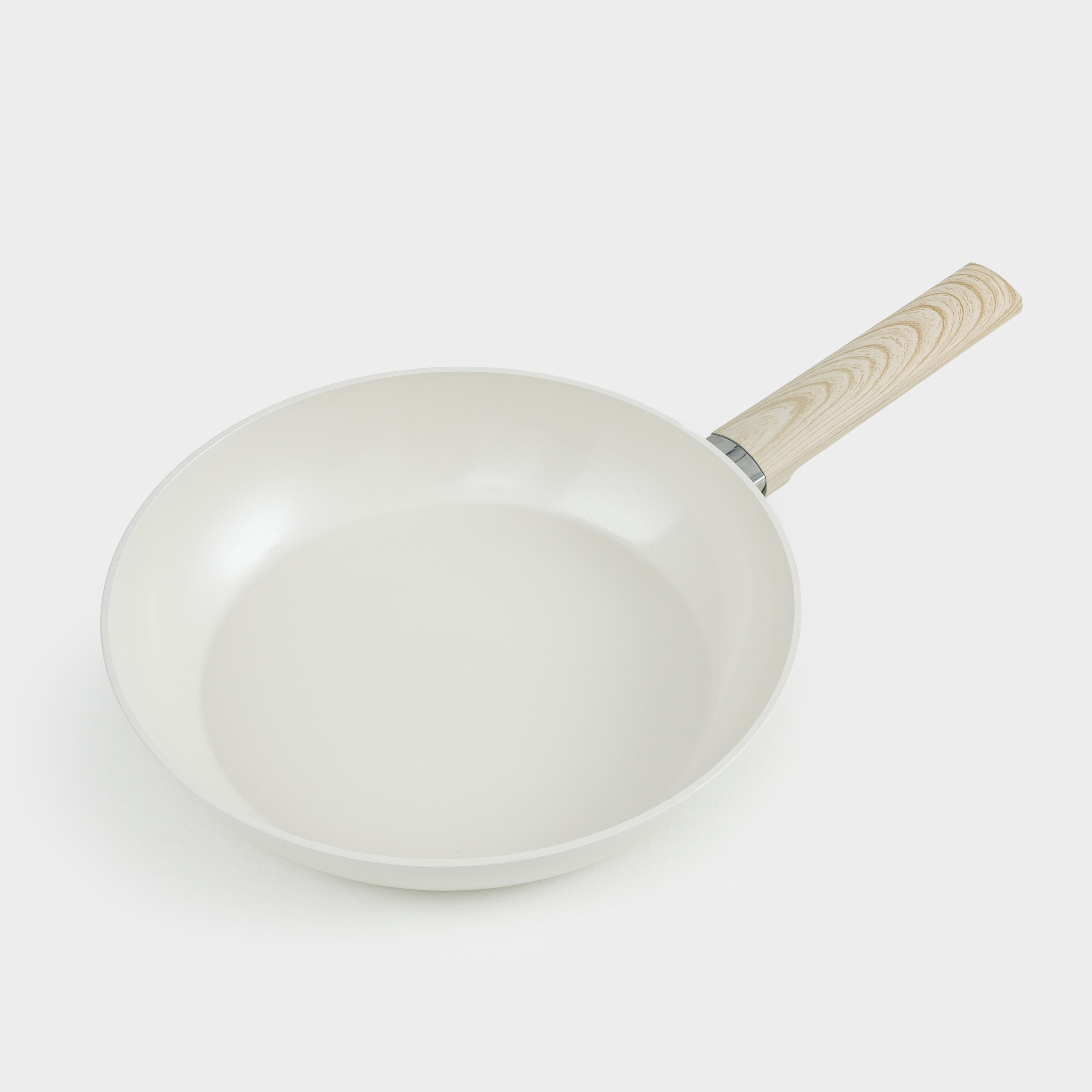 Frying pan, 24 cm, coated, aluminum, milky, Sentimentality