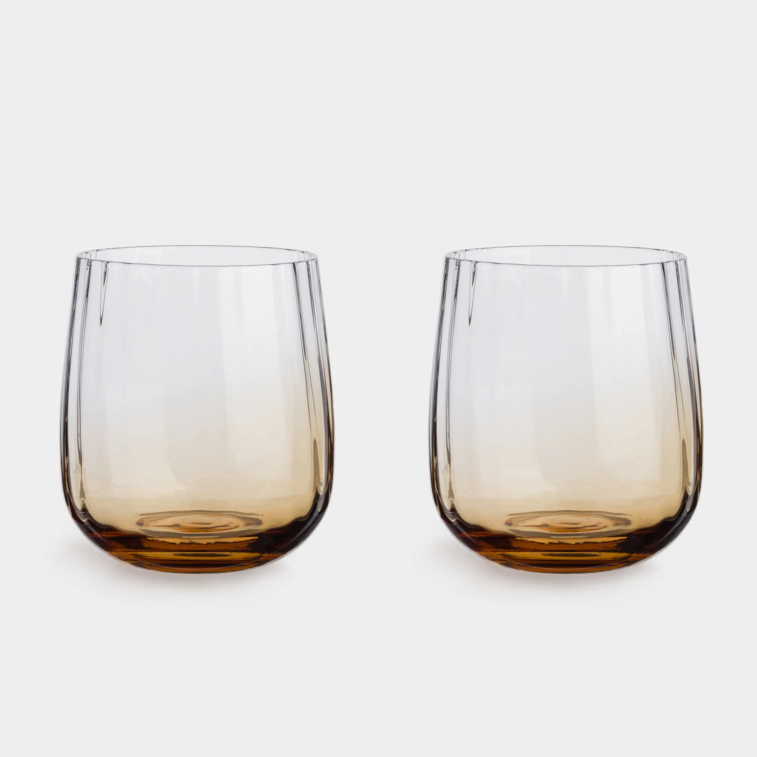 Glass, 10 cm, 460 ml, 2 pcs, glass, brown gradient, Felino