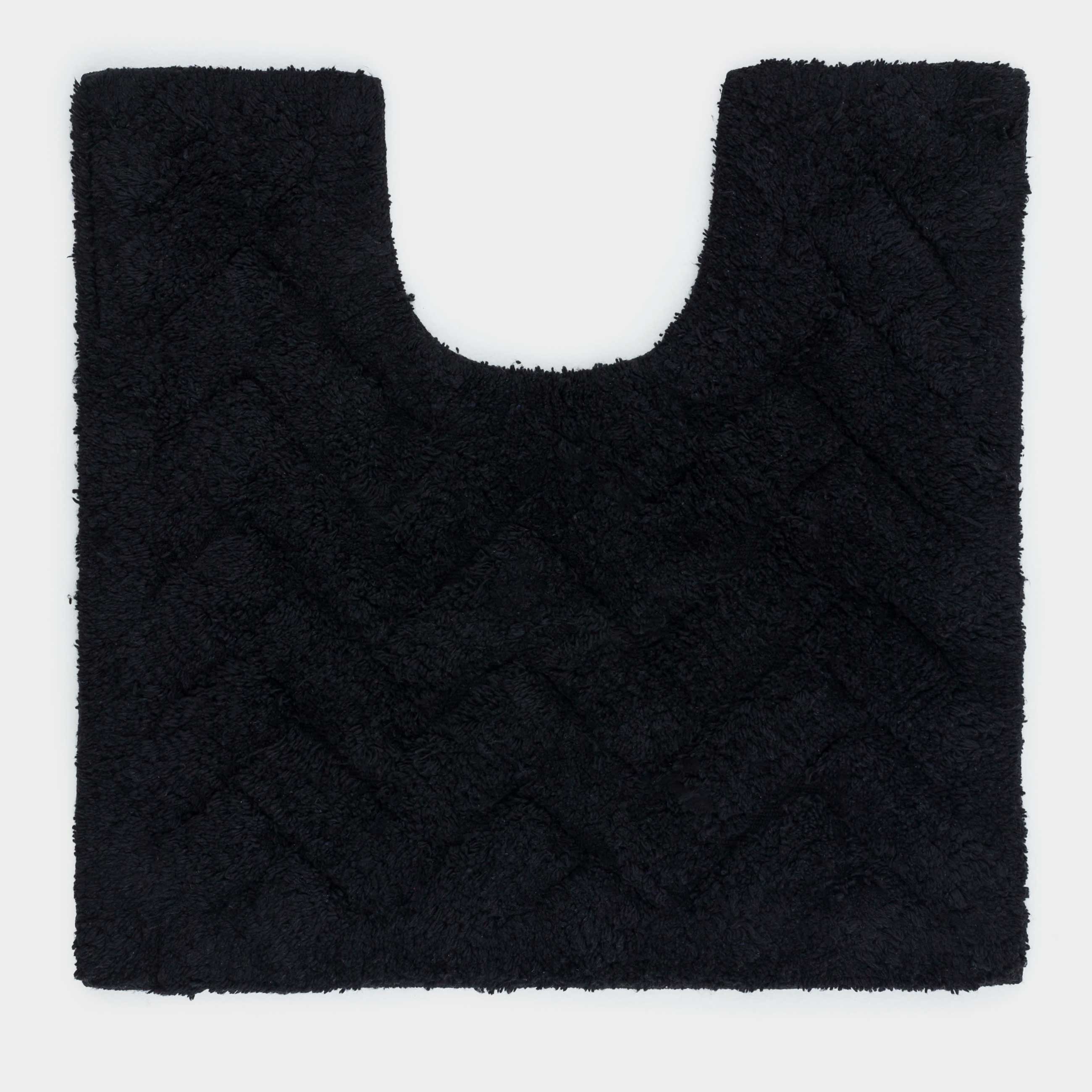 Bathroom mat, 50x80 / 50x50 cm, 2 pcs, anti-slip, cotton, black, Neutral, image-1
