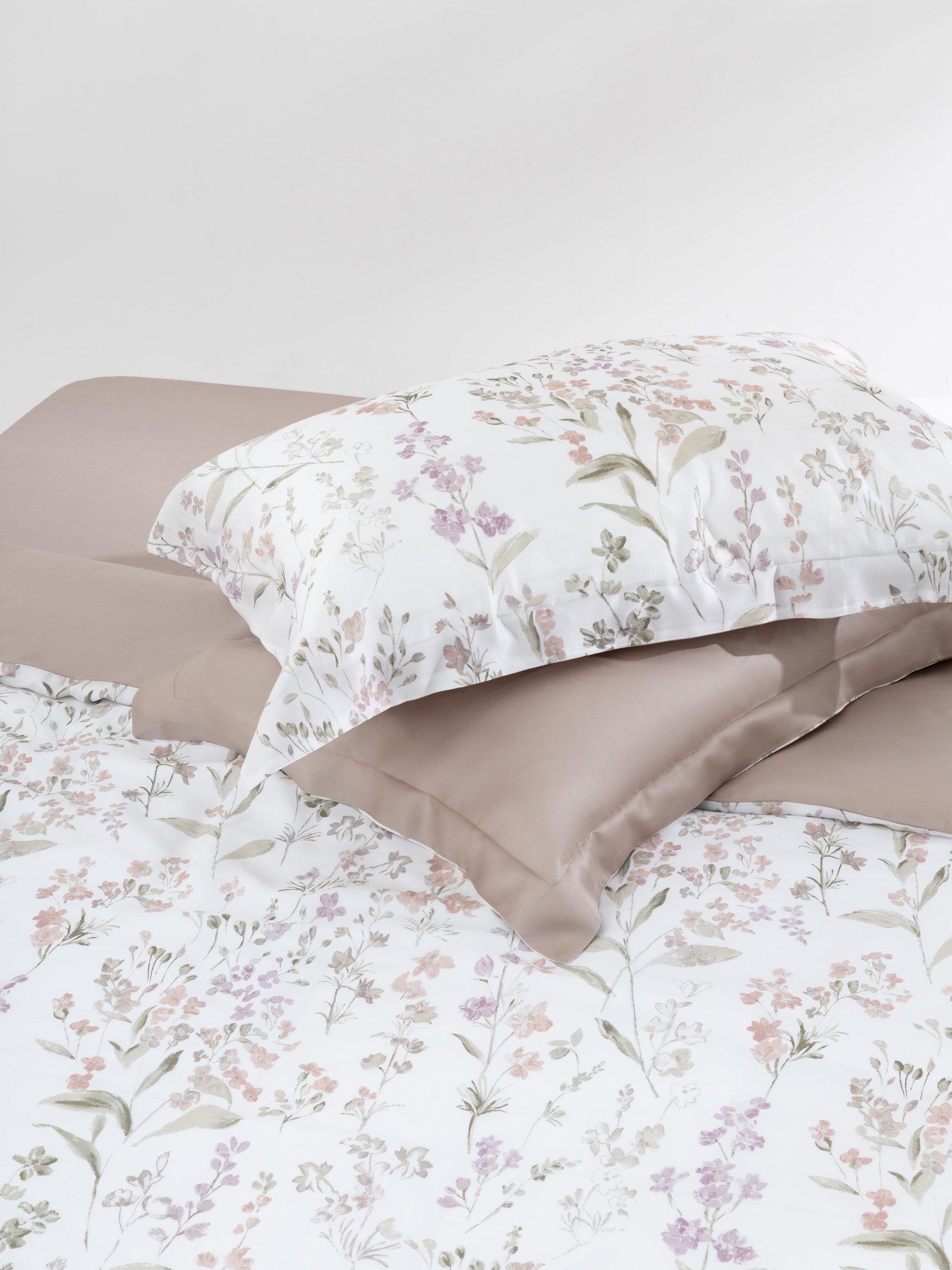 Bed linen set, euro, tencel 300 TC, milky beige, Branches, Tencel, image-6