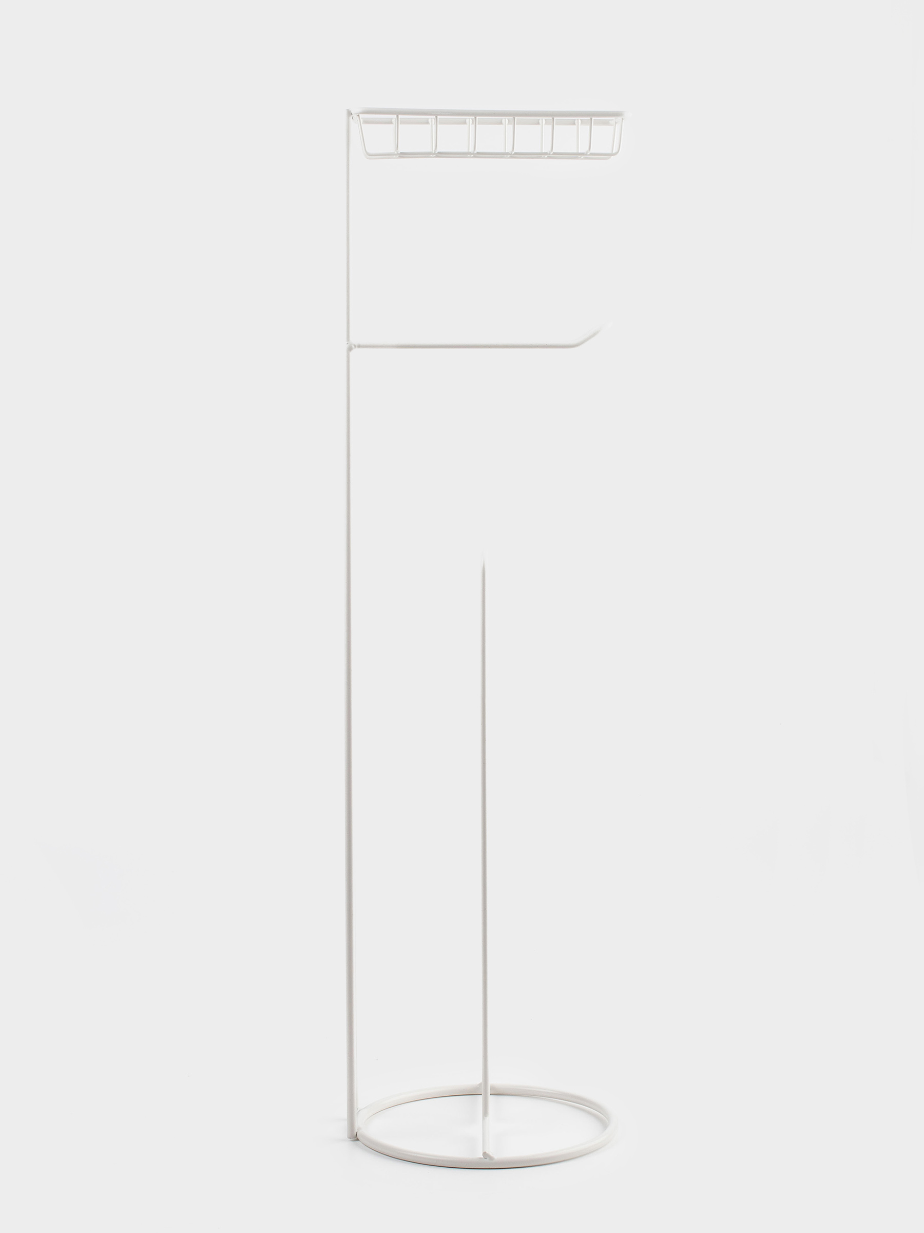 Toilet paper holder, 64 cm, floor-standing, metal, milky, Method, image-1