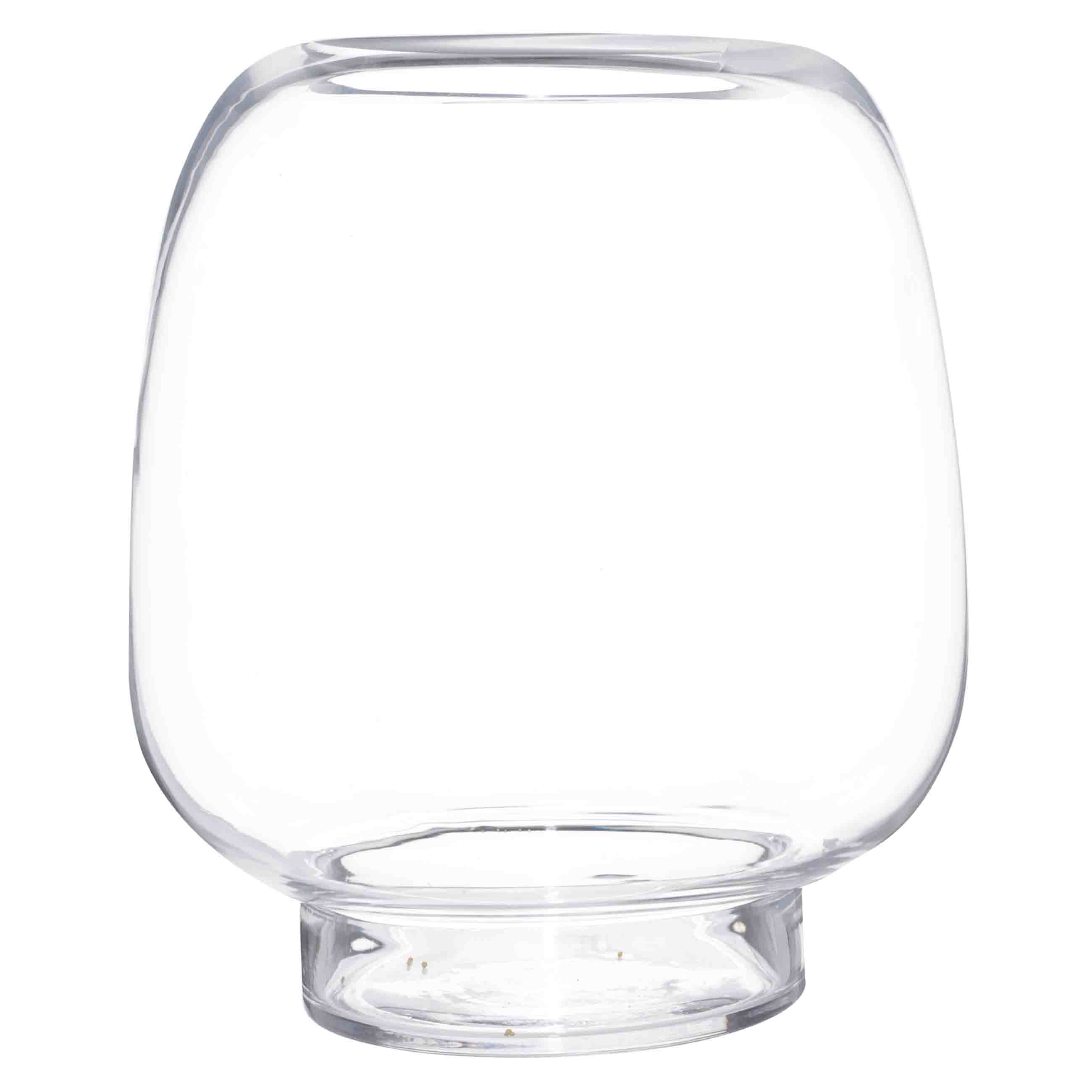 Flower vase, 23 cm, Glass, Clear