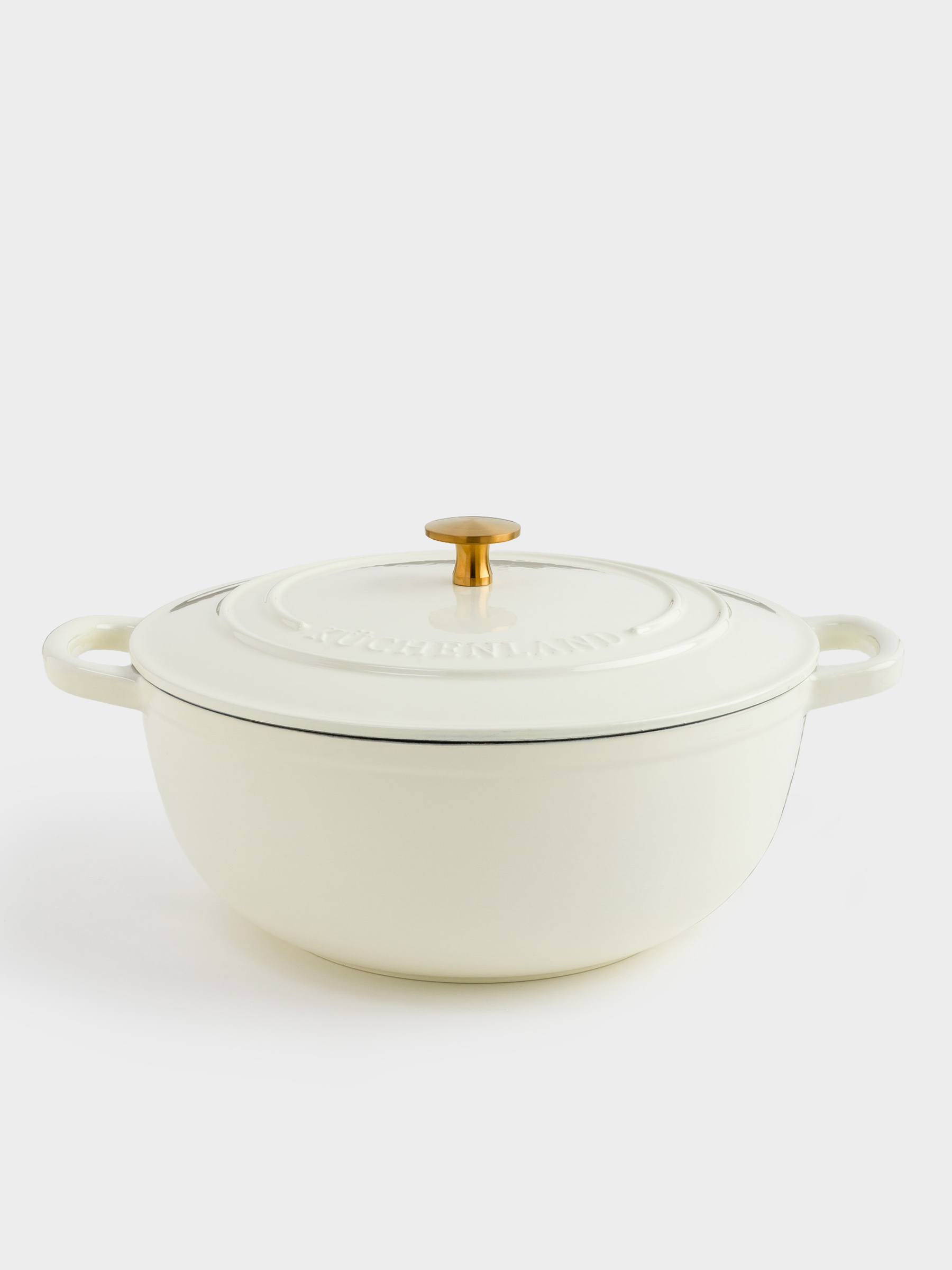 Cauldron, 27 cm, 4.5 l, with lid, cast iron, milk, Light kitchen, image-1