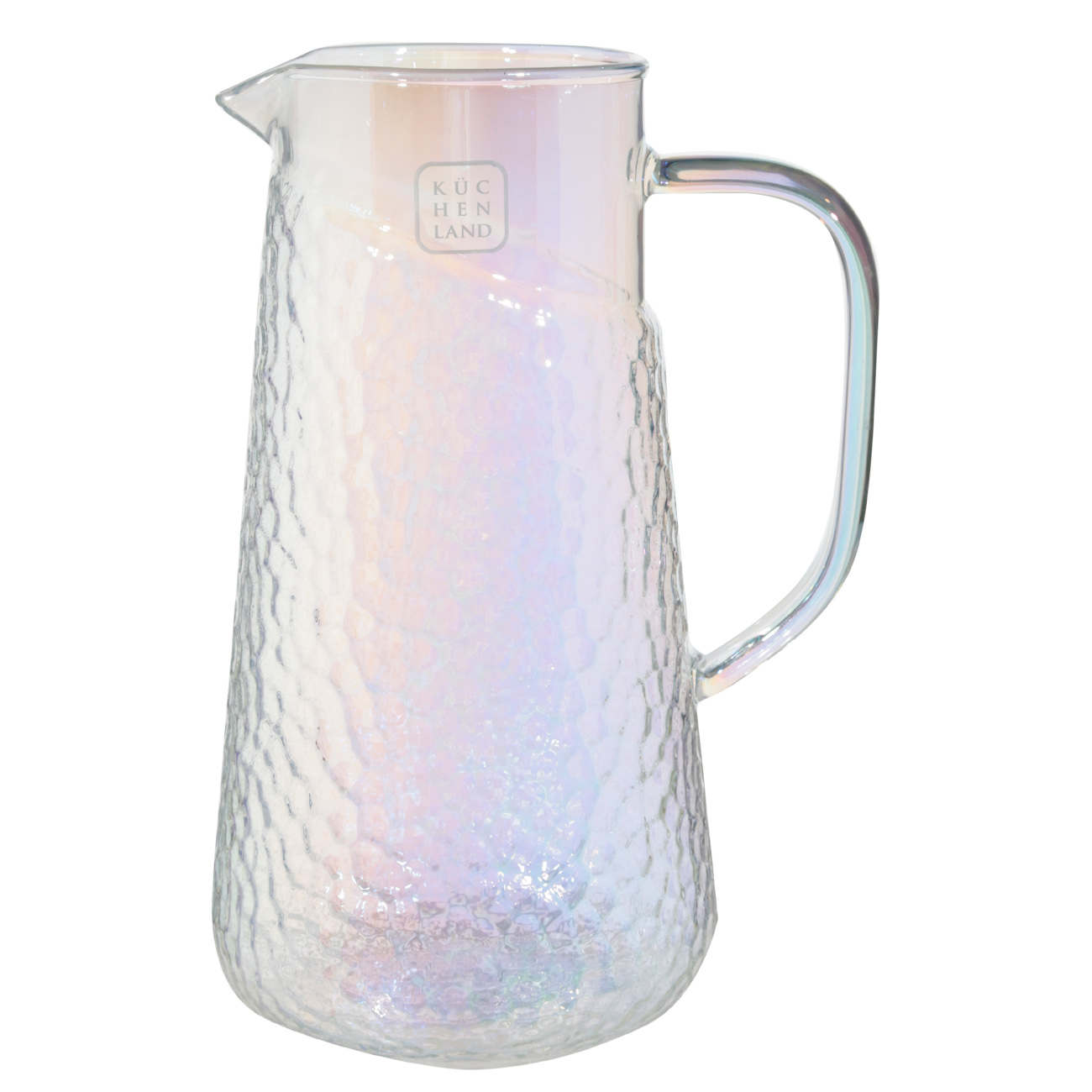 Pitcher, 1.2 l, with filter cap, used glass, mother-of-pearl, Ripply polar, image-1
