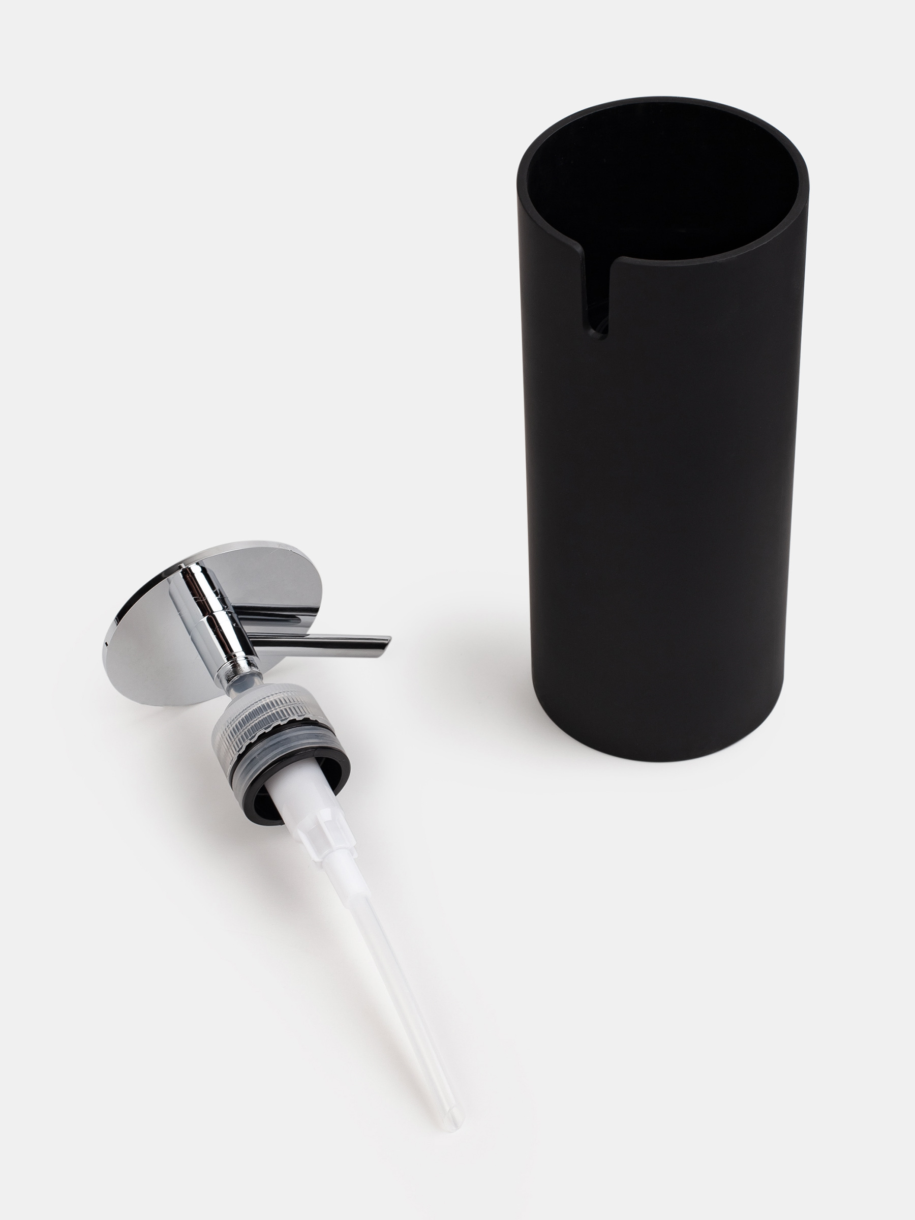 Liquid soap dispenser, 330 ml, plastic, black, Loft style
