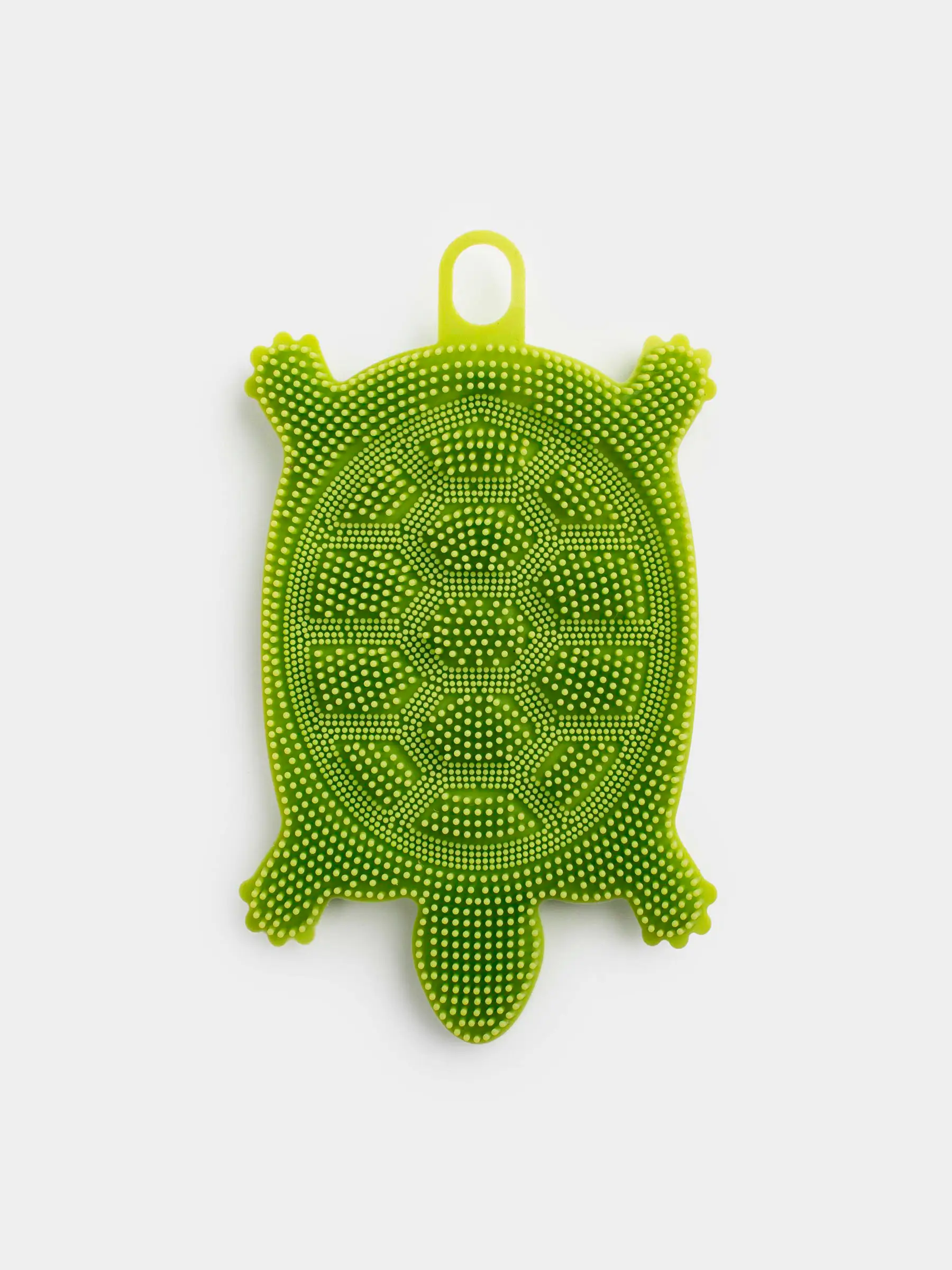 Dish washing sponge, 13 cm, Silicone, Green, Turtle, Manny