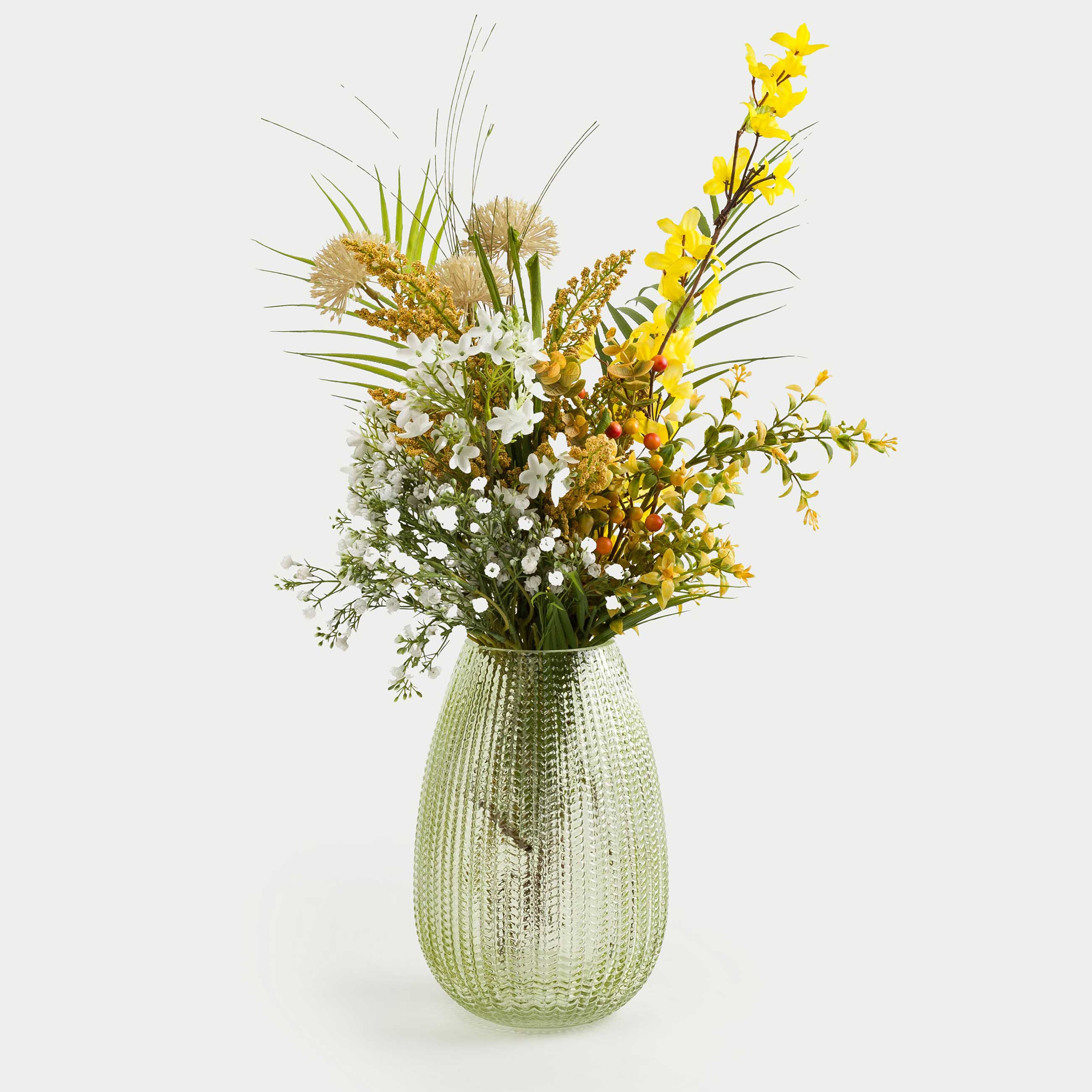 Flower vase, 26 cm, glass, green, Fantasy, image-6