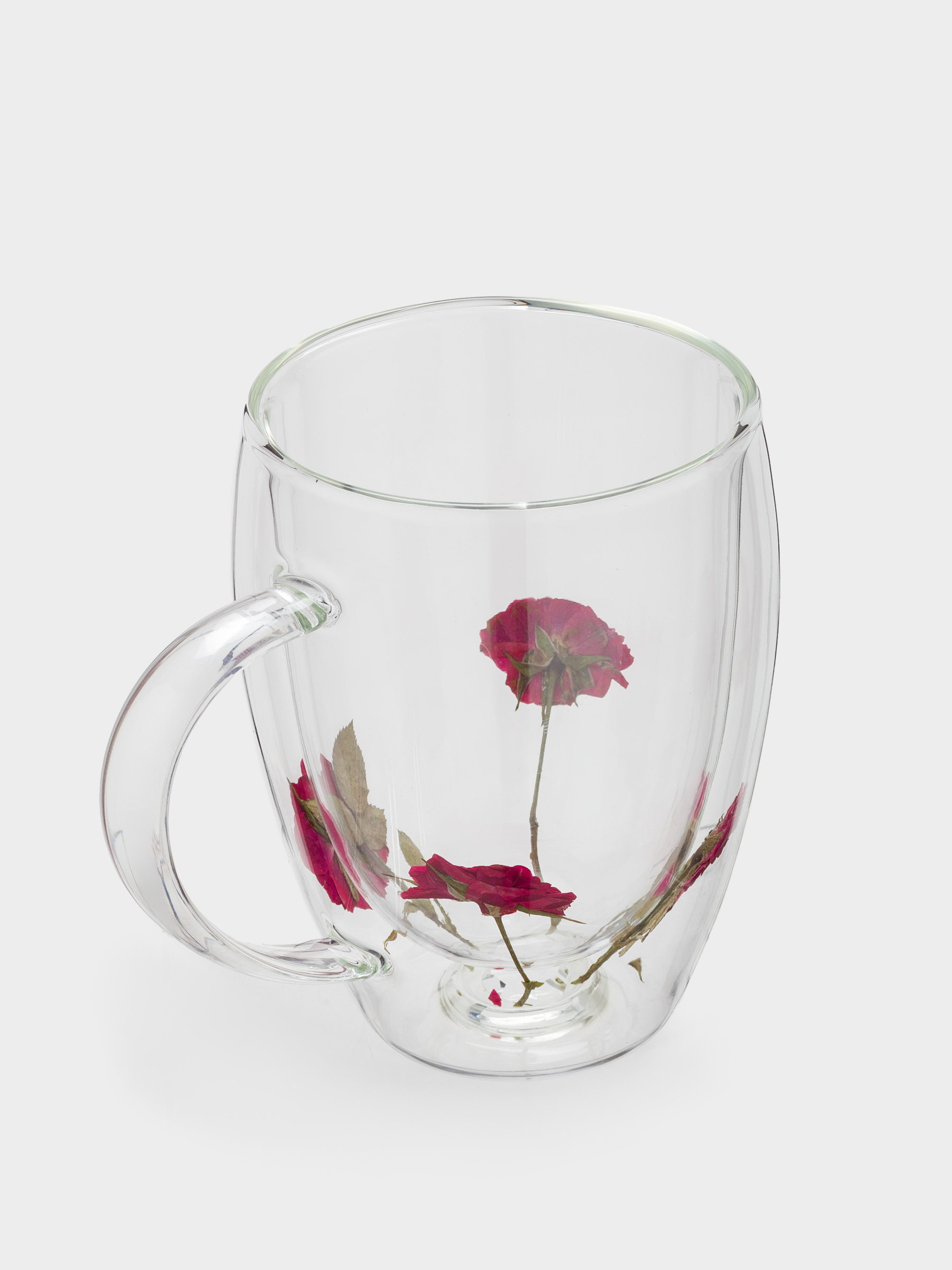 Mug, 330 ml, glass B, with dried flowers inside, Air decor, image-2