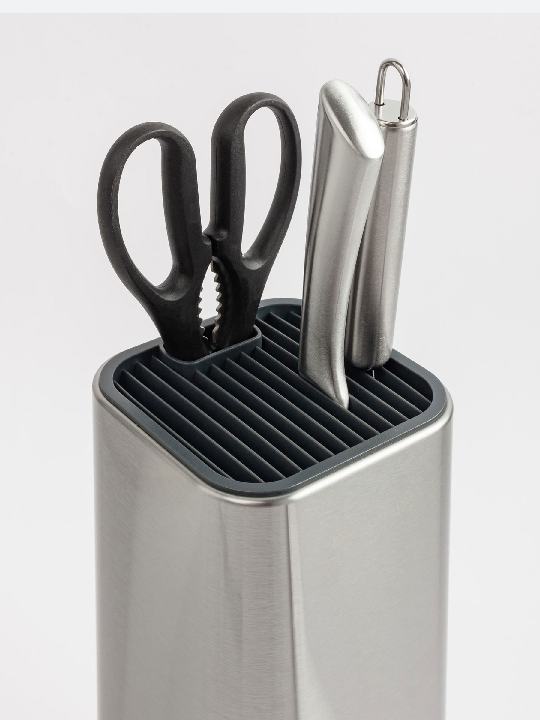 Knife set, 6 pcs, in stand, with peeler / scissors, steel / plastic, Pascale, image-10