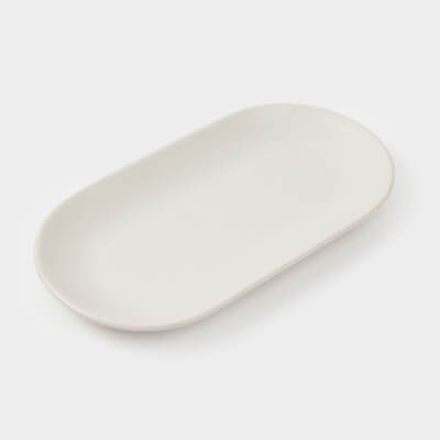 Dish, 25x13 cm, ceramic, oval, milk, speckled, Particle ,image-0