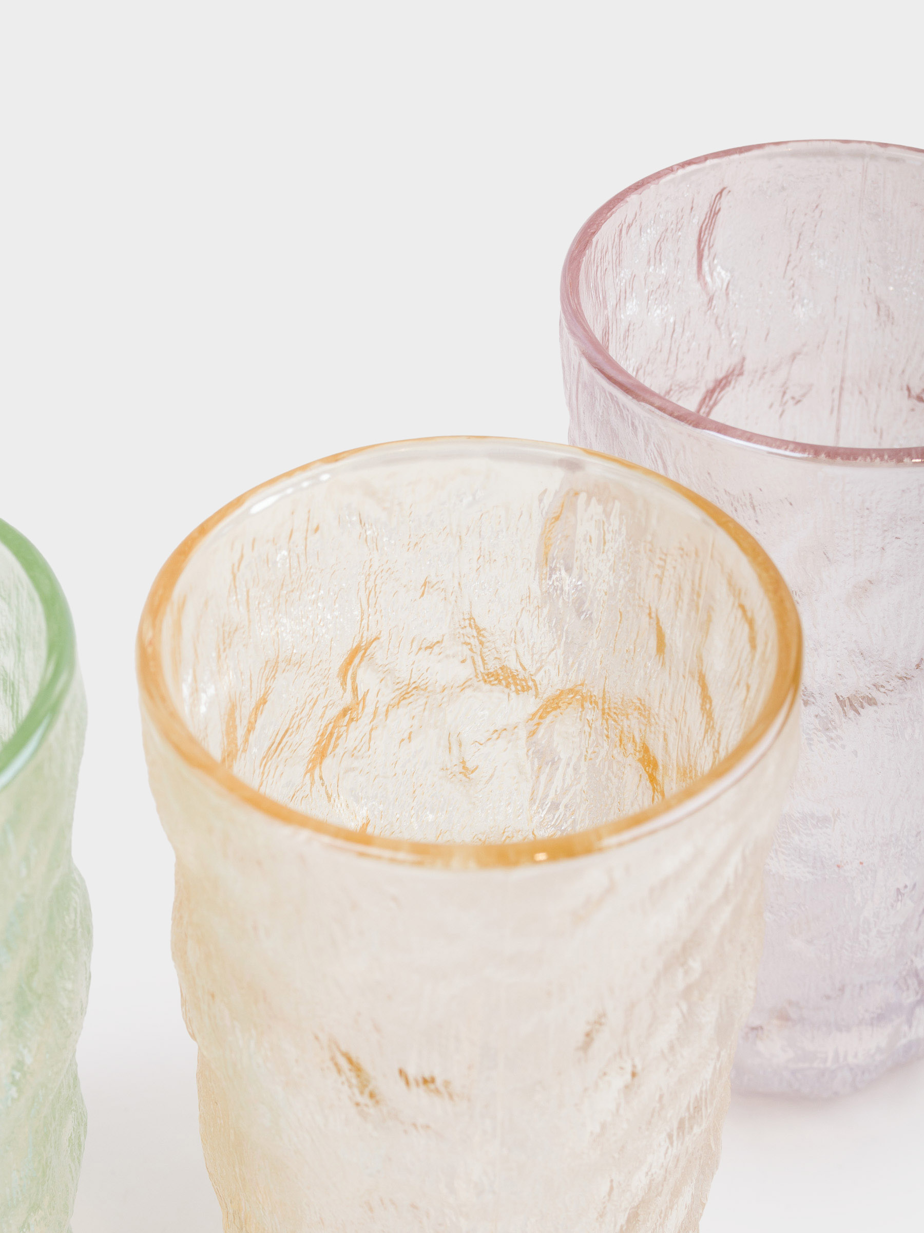 Glass, 13 cm, 350 ml, 4 pcs, glass R, color mix, Crumpled effect, Crumple color, image-5