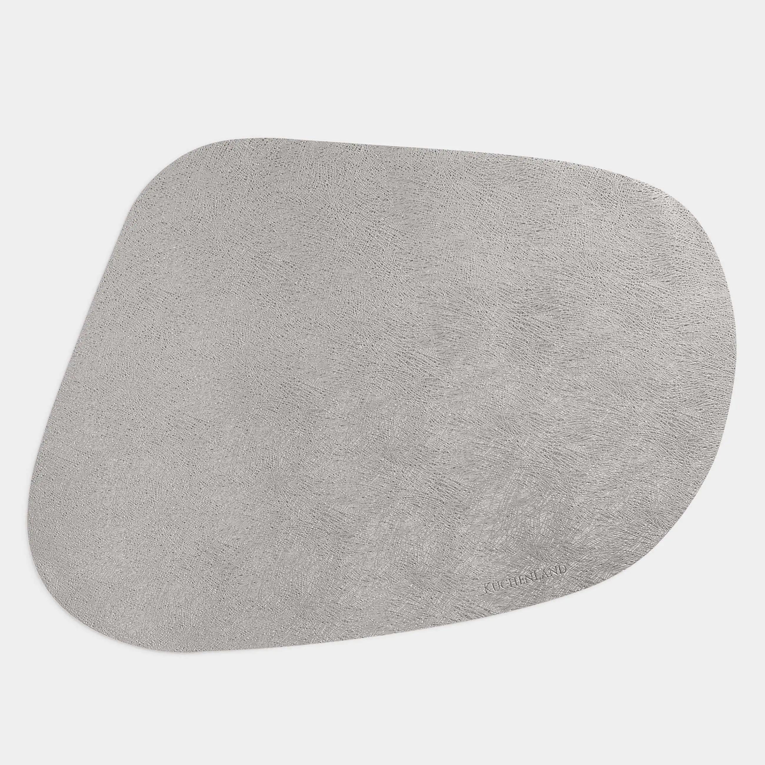 Placemat, 32x45 cm, PVC, curly, dark silver, Rock