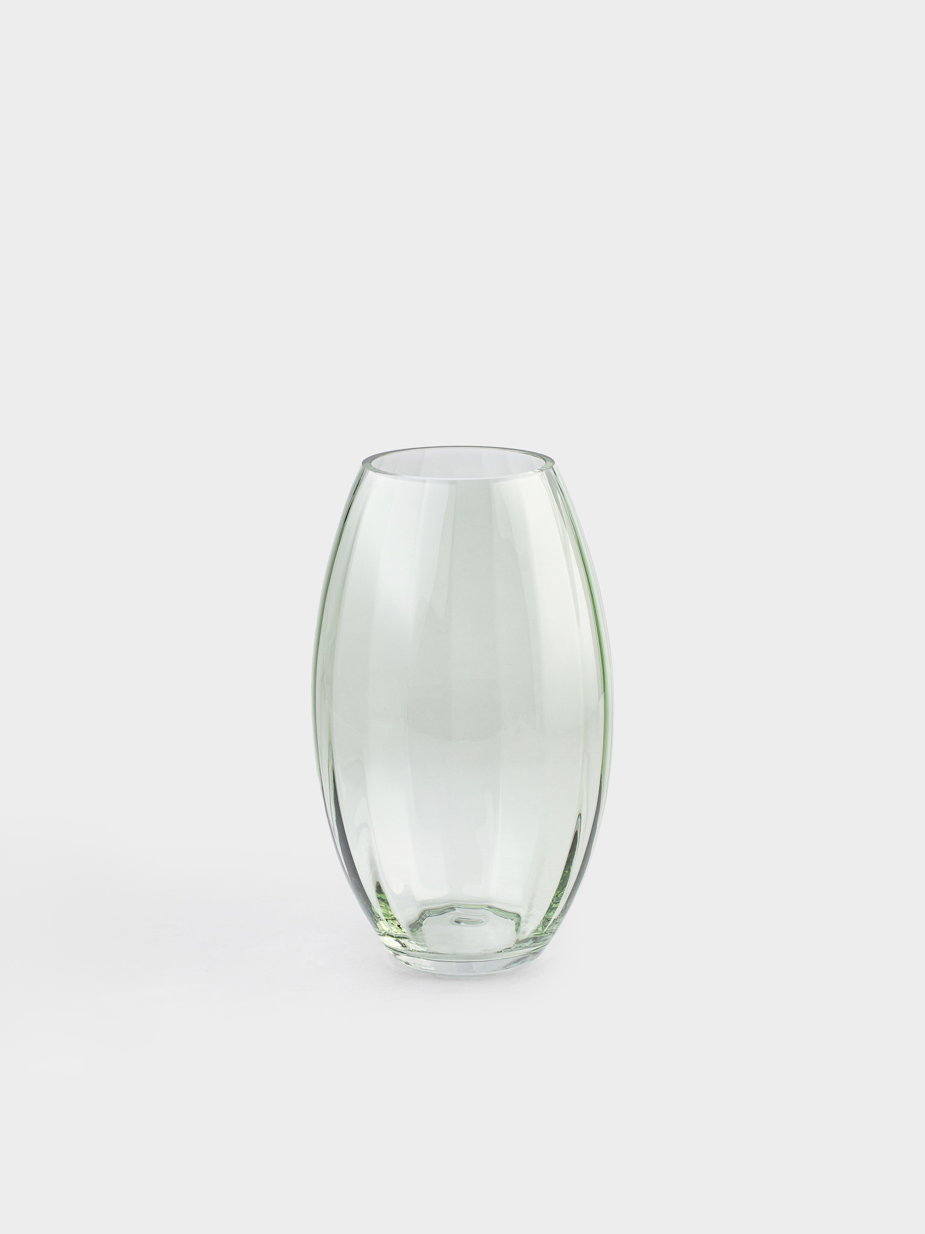 Flower vase, 24 cm, glass, green, Ledge color