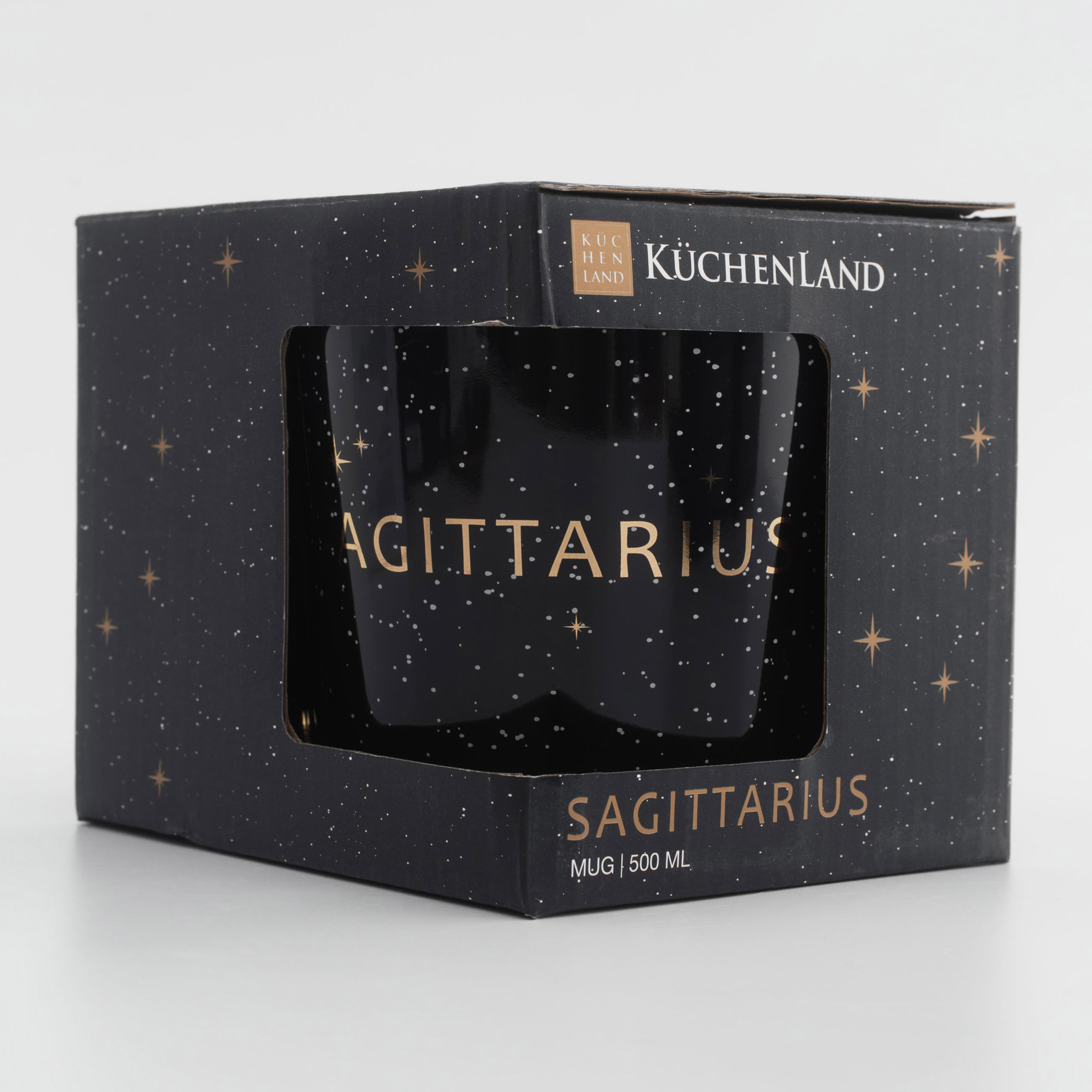 Mug, 500 ml, Porcelain N, black, Sagittarius, Zodiac, image-4