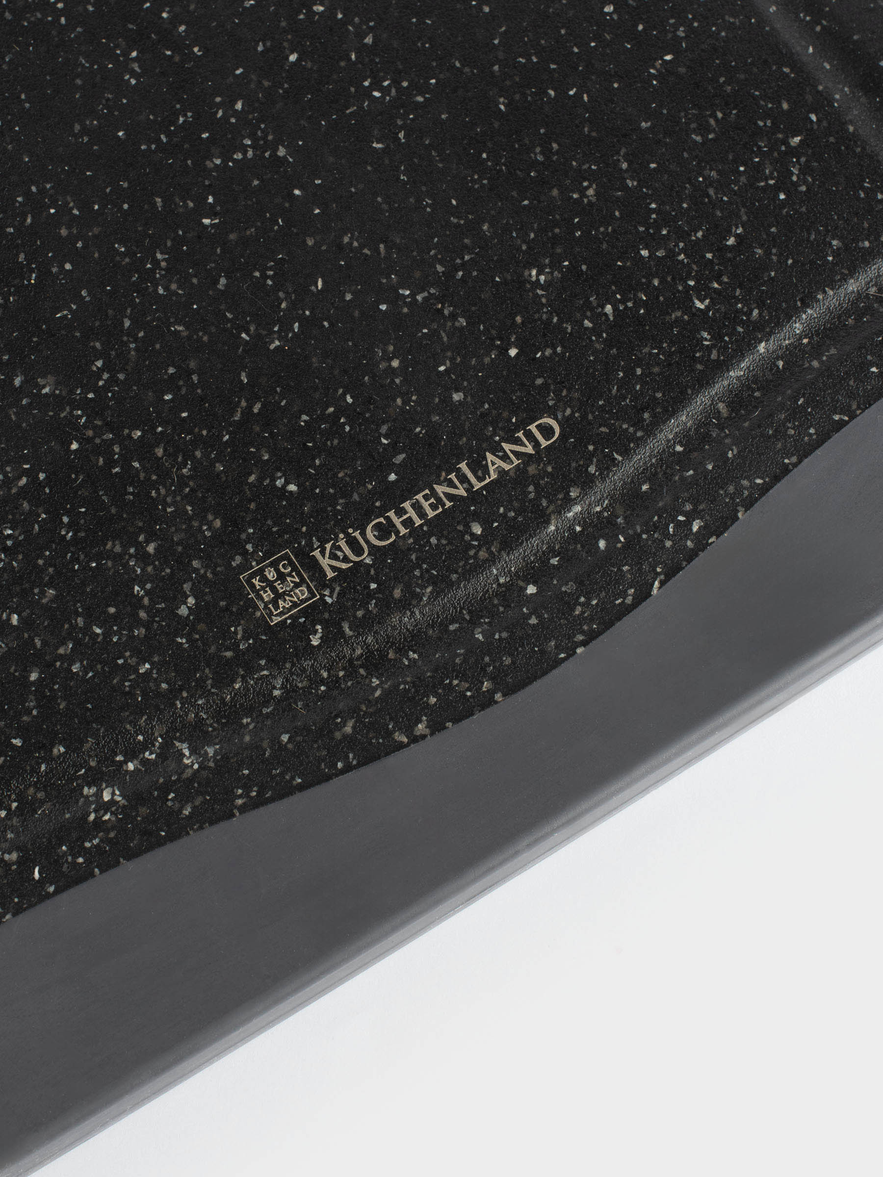 Chopping board, 33x23 cm, 2-sided, Bamboo/Plastic, black, Marble Bamboo, image-2