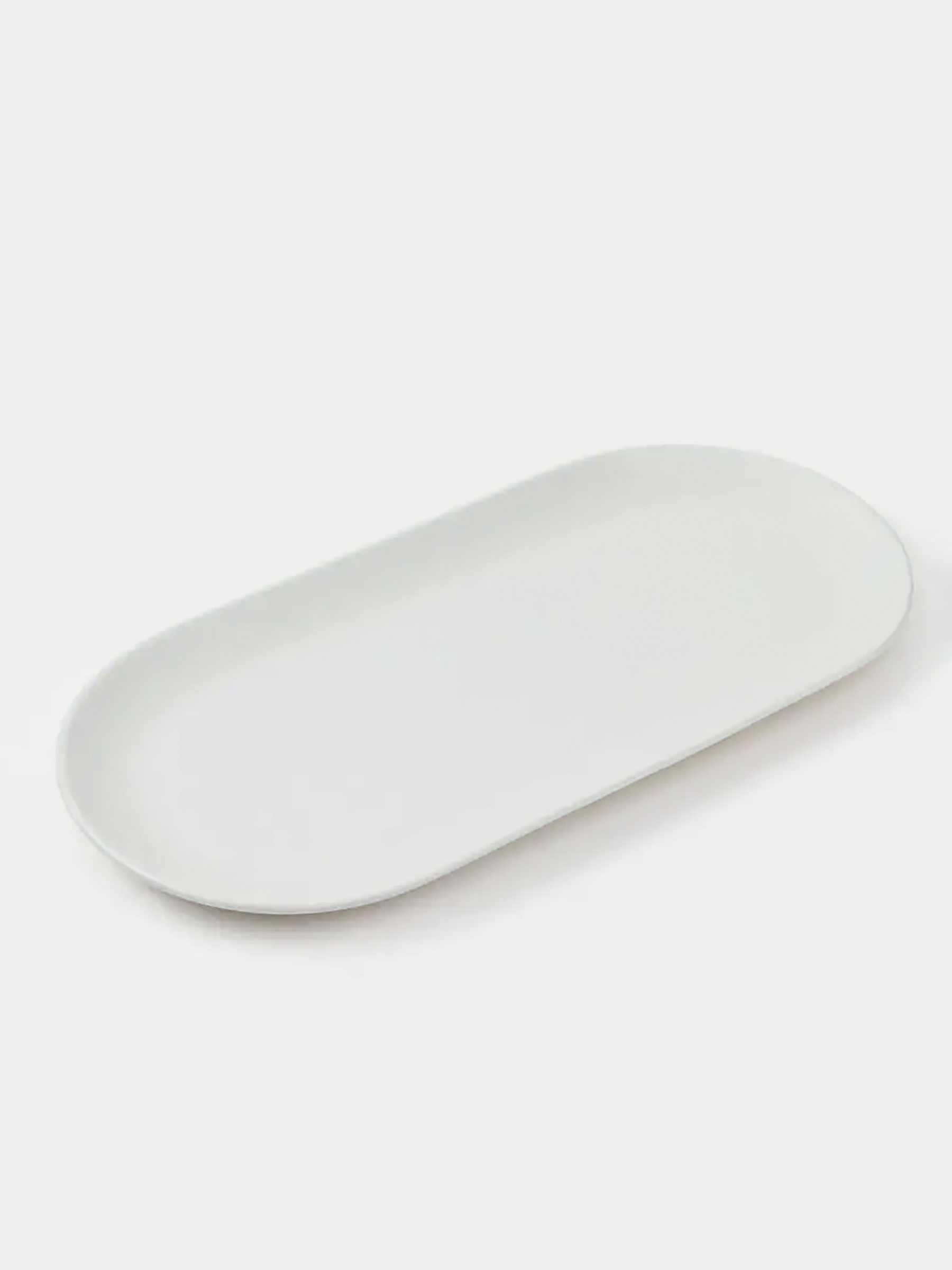 Dish, 37x18 cm, ceramic, oval, milk, speckled, Particle, image-1