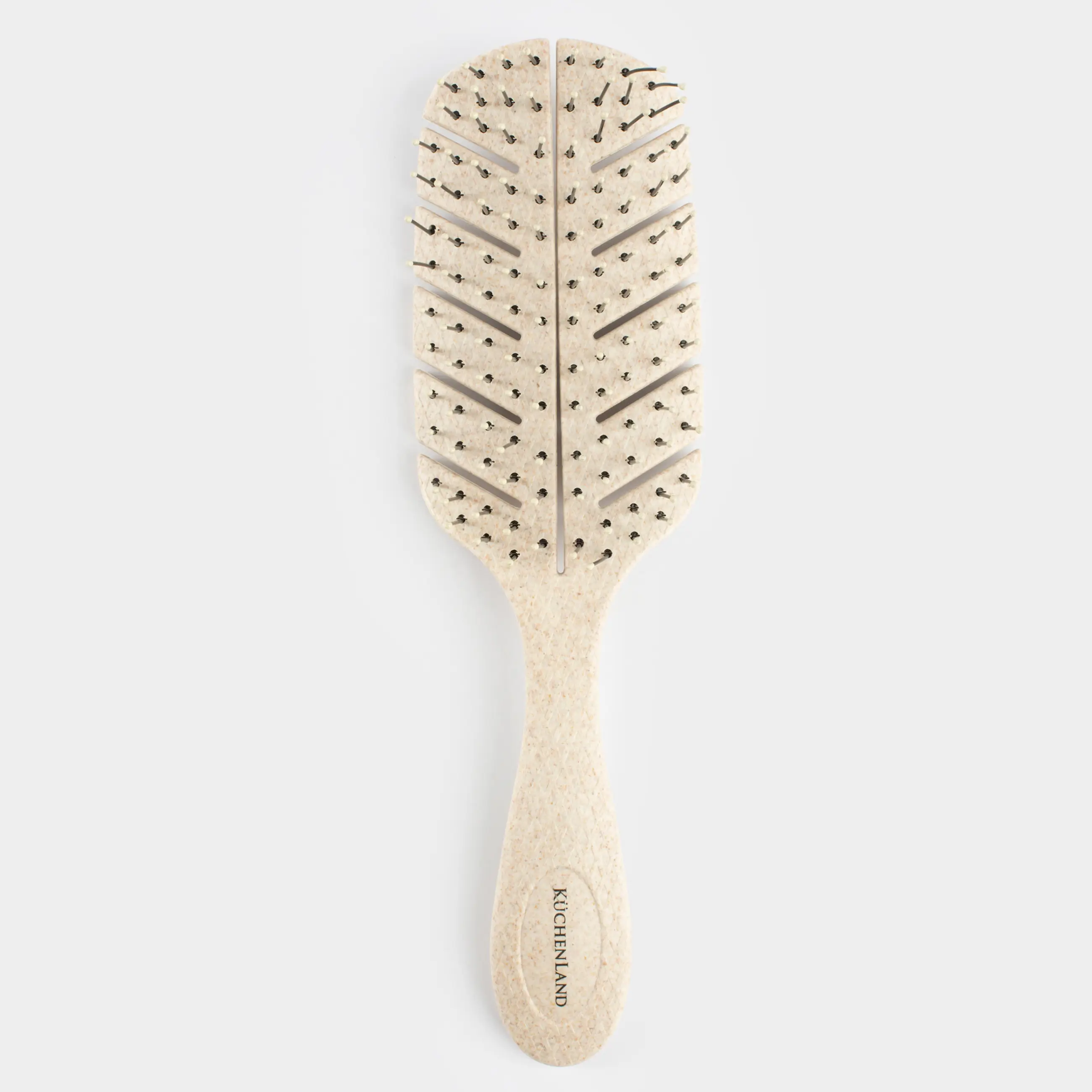 Hair massage comb, 23 cm, vegetable fiber / plastic, beige, Demo