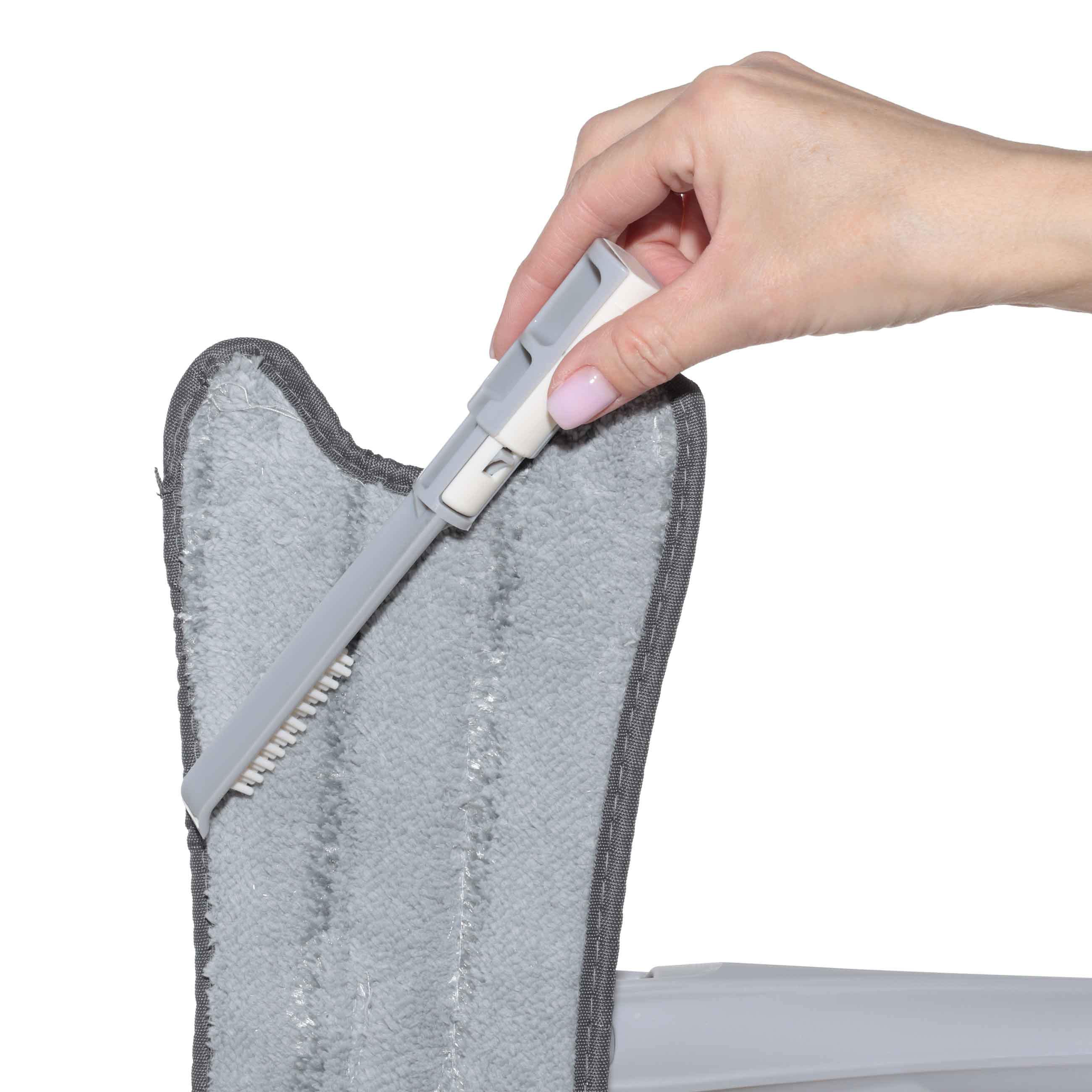 Push-up mop, curly, white-gray, Mop