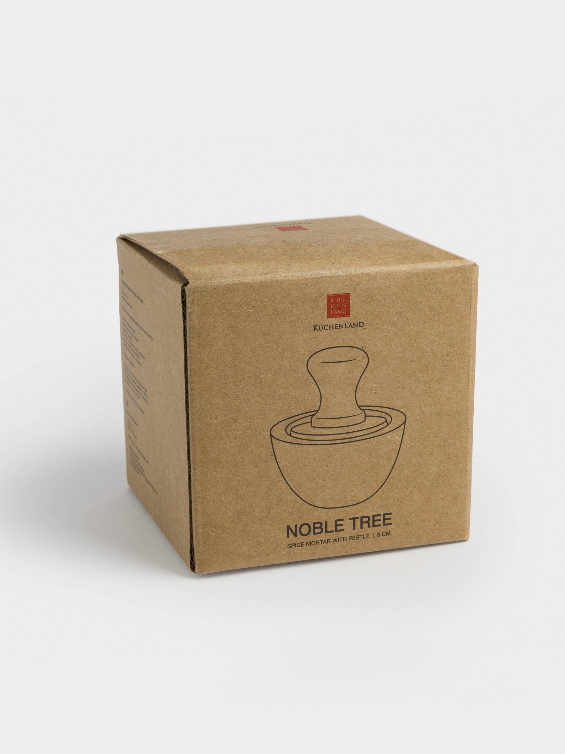 Spice mortar, 8x5 cm, with pestle, wood, noble tree, image-6