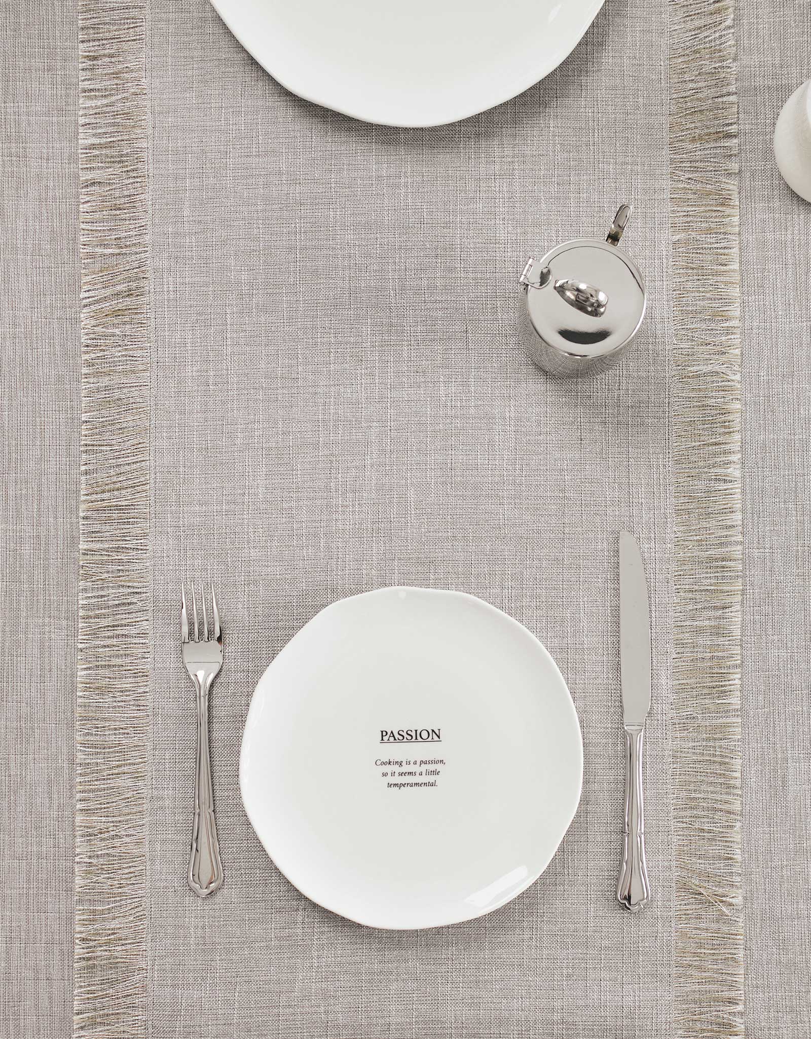 Table runner, 40x160 cm, fringed, polyester, grey melange, Beverin, image-5
