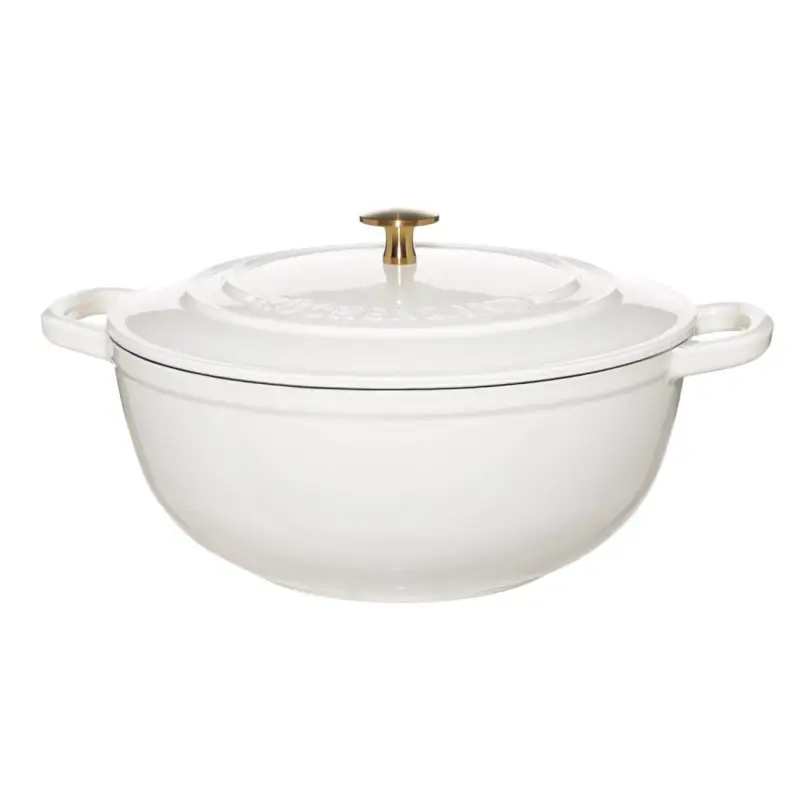 Cauldron, 27 cm, 4.5 l, with lid, cast iron, milk, Light kitchen