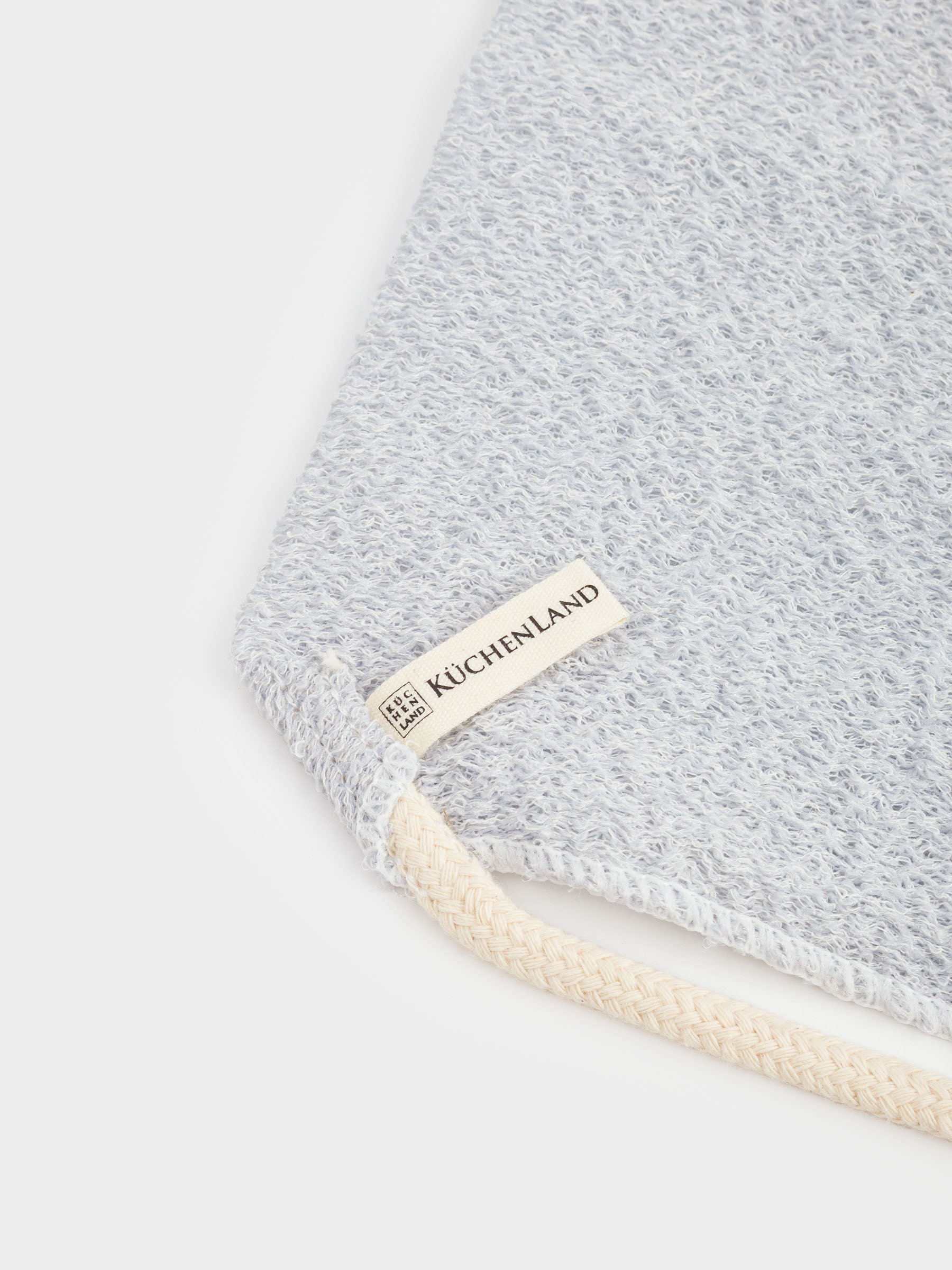 Washcloth-tape for washing the body, 45x21 cm, nylon / cotton, gray-blue, Unique spa, image-6