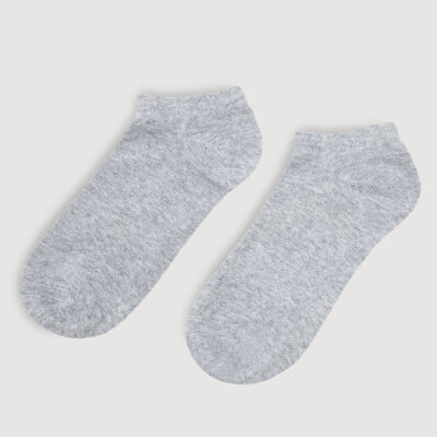 Women's socks, Size 36-38, cotton / polyester, grey, Basic ,image-0