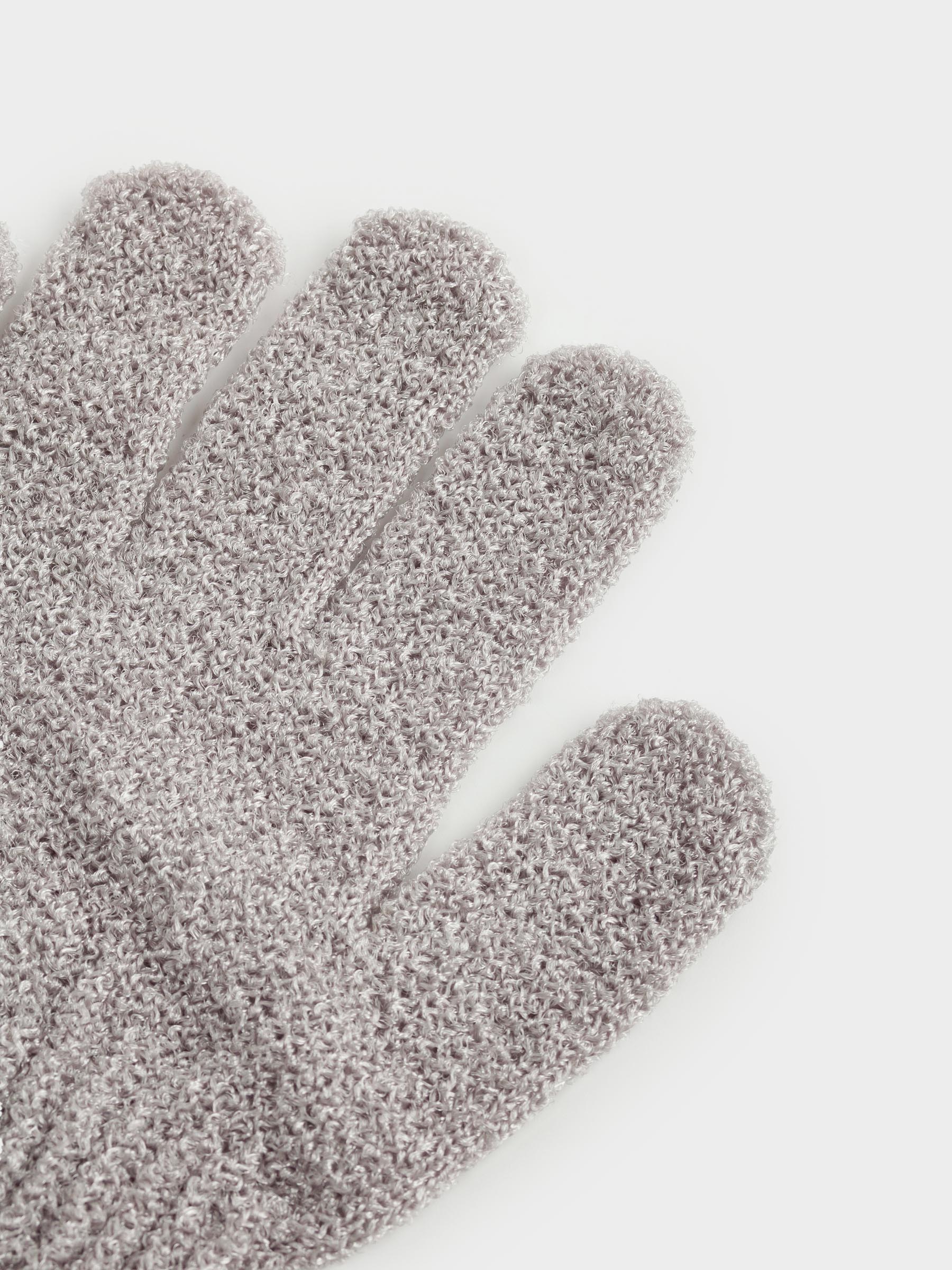 Body wash glove, 19 cm, 2 pcs, nylon, grey, Gentle spa, image-3