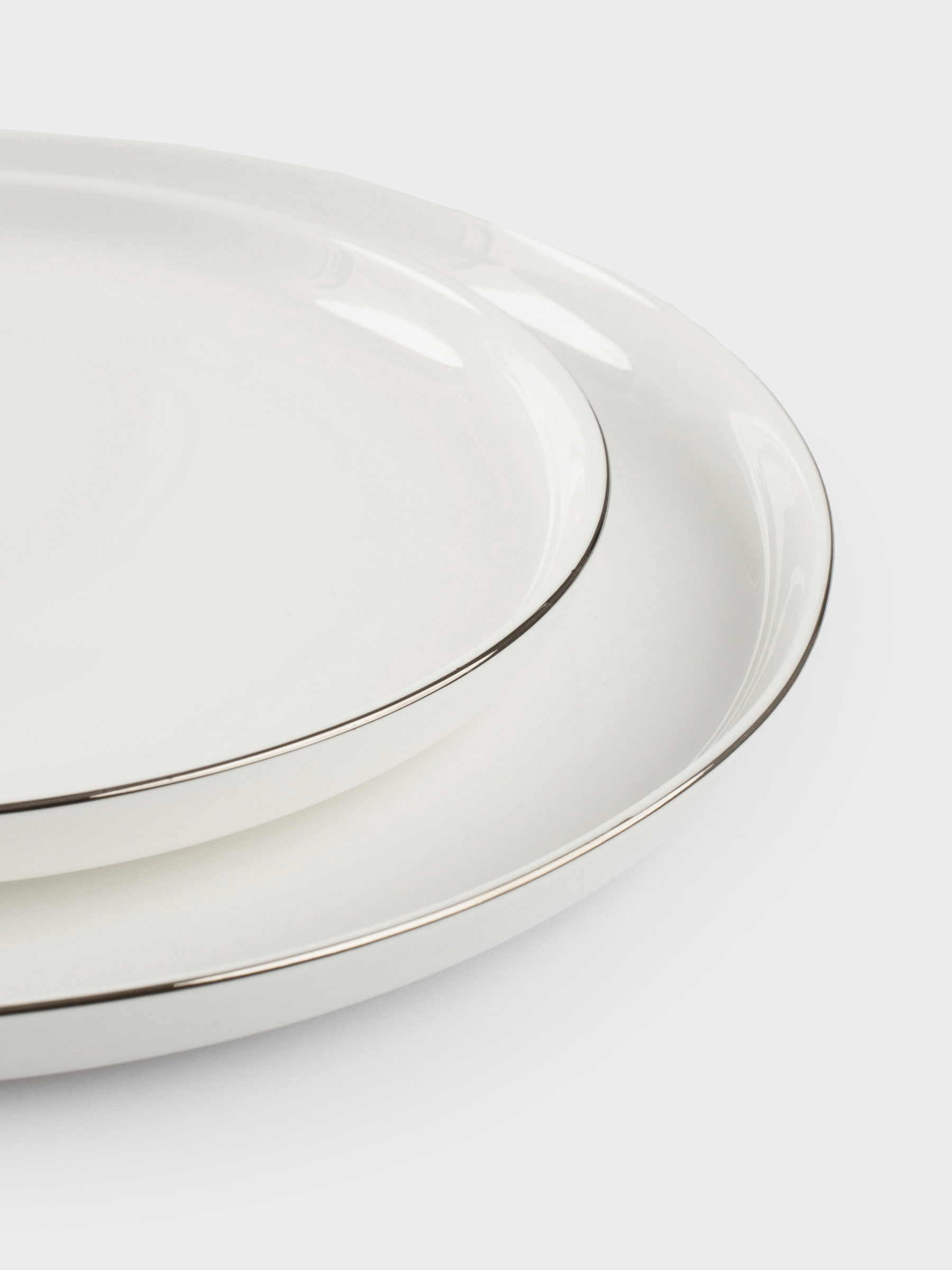 Dining set, 6 pers, 18 pr, porcelain F, white, Ideal silver, image-5