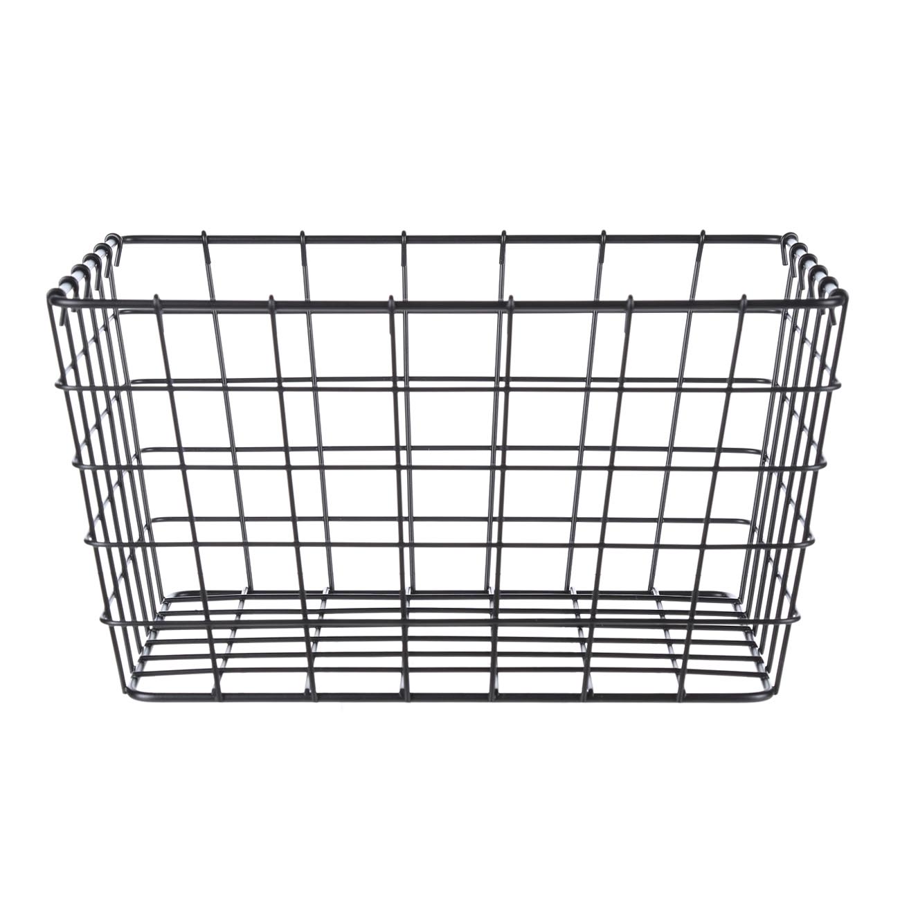 Storage basket, 26x19x14 cm, metal, rectangular, black, Twist black, image-0