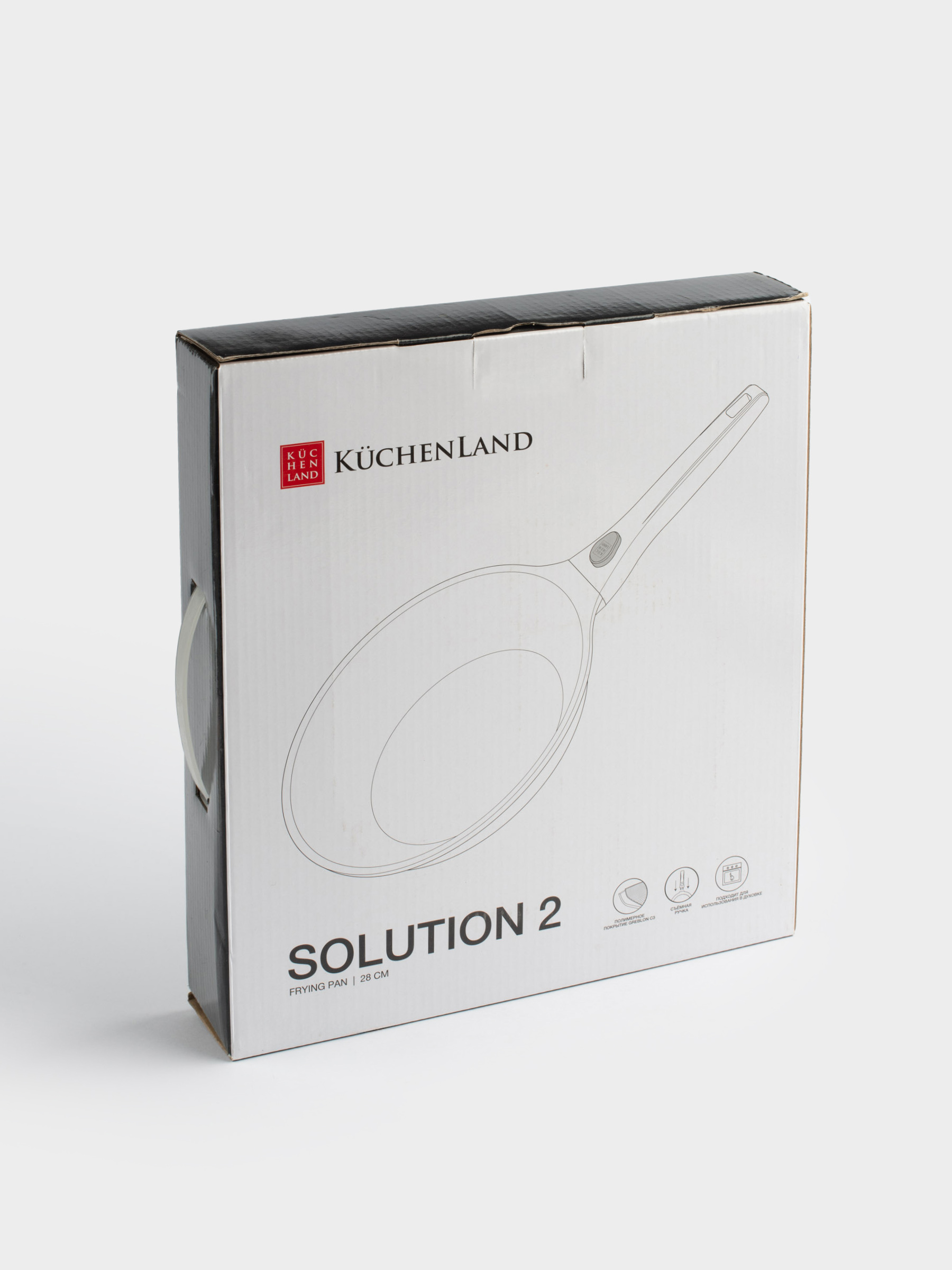 Frying pan, 28 cm, removable handle, coated, aluminum, Solution 2, image-10