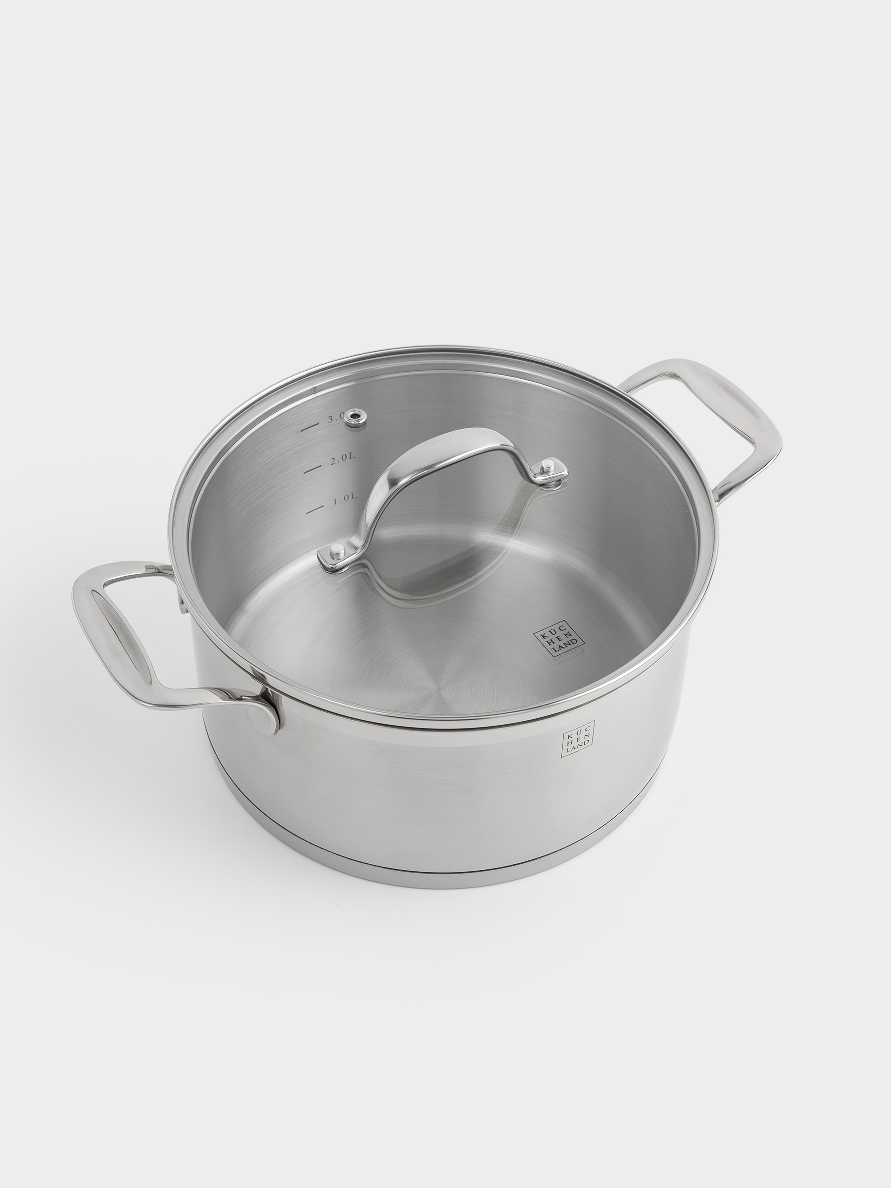 Pot with Lid, 22 cm, 4 l, Silver Stone, image-2