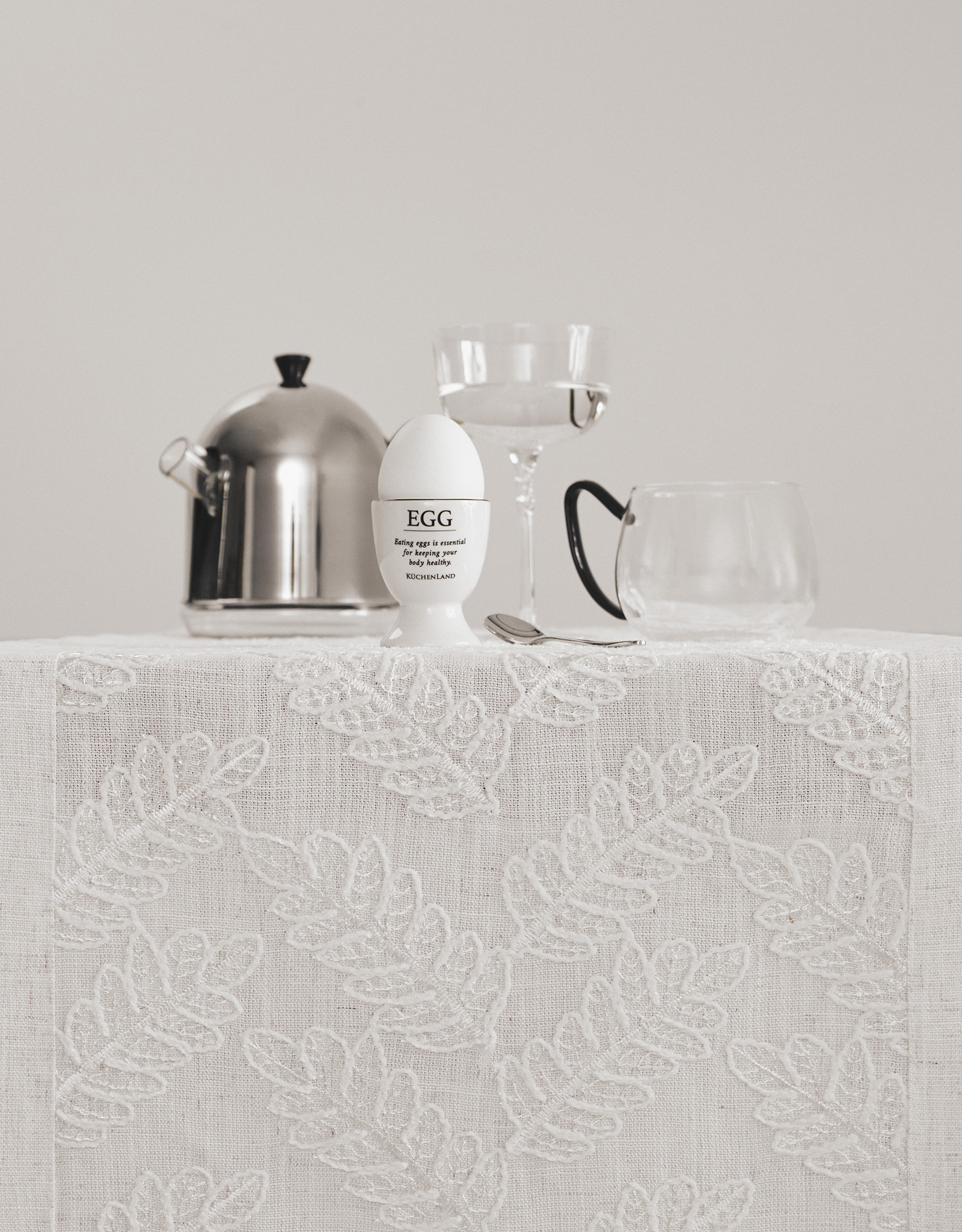 Table runner, 40x160 cm, polyester, milky, Leaves, Fall foliage, image-3