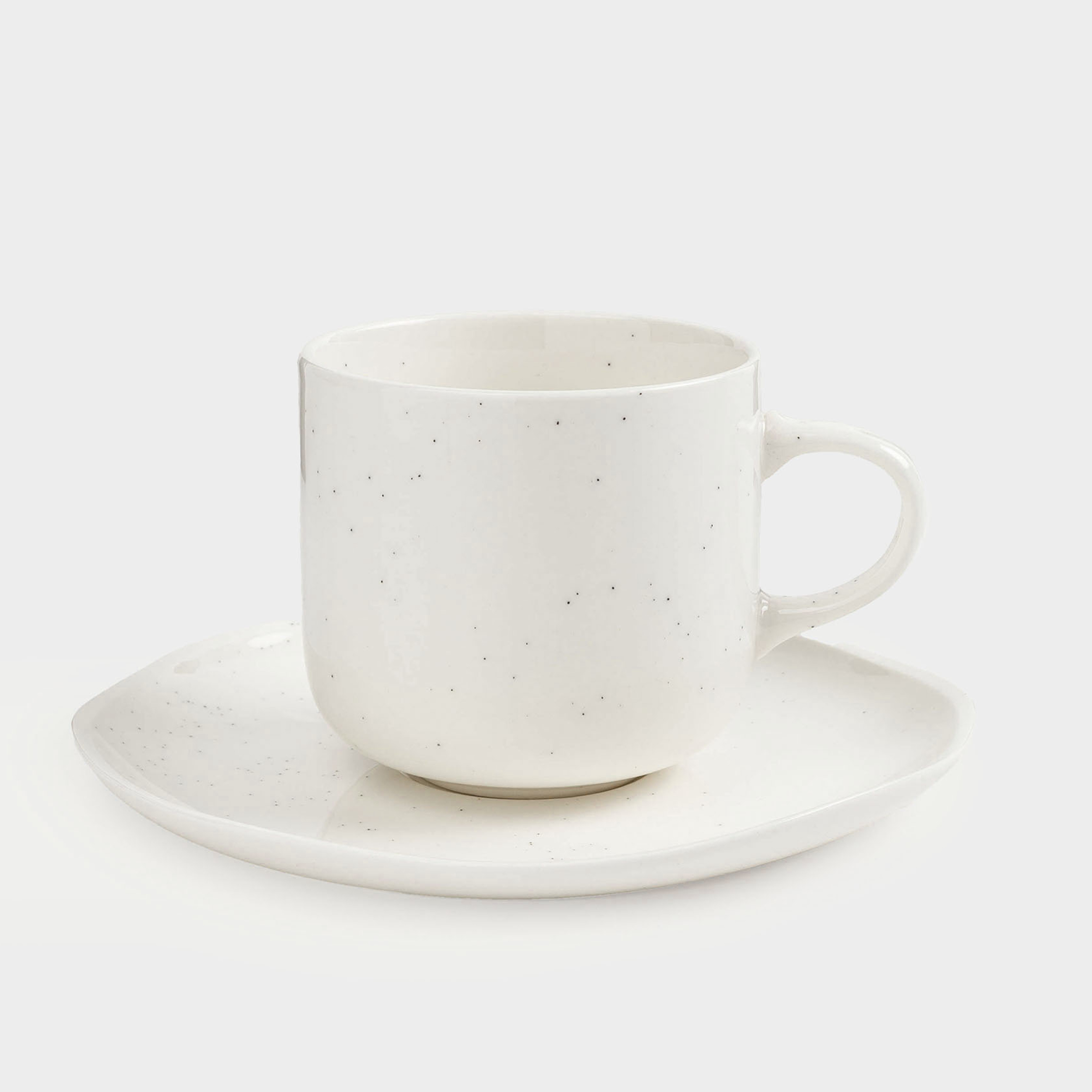Tea pair, 1 person, 2 items, 220 ml, porcelain N, milk, Dots, Boho, image-0