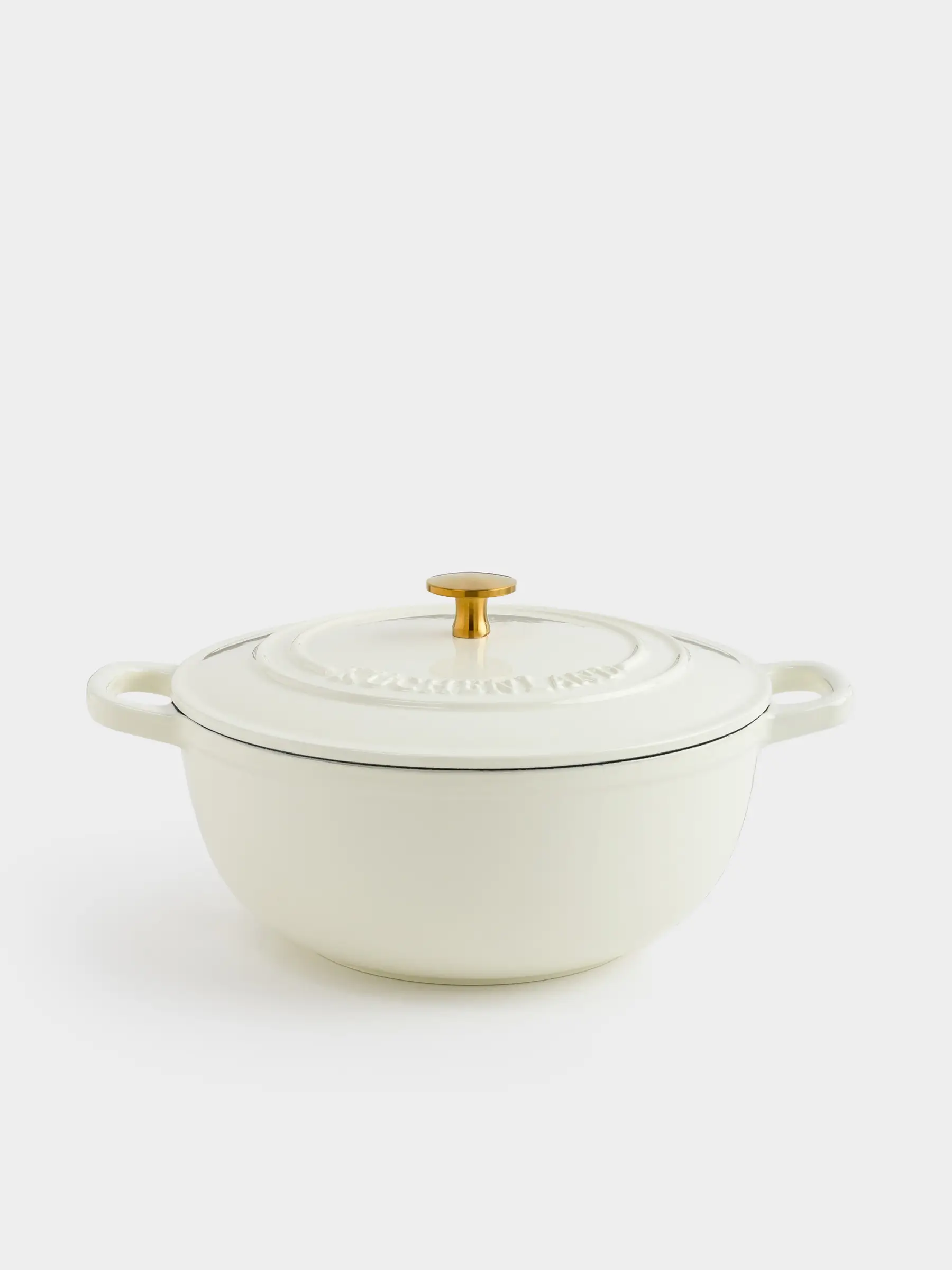 Cauldron, 25 cm, 3.5 l, with lid, cast iron, milk, Light kitchen