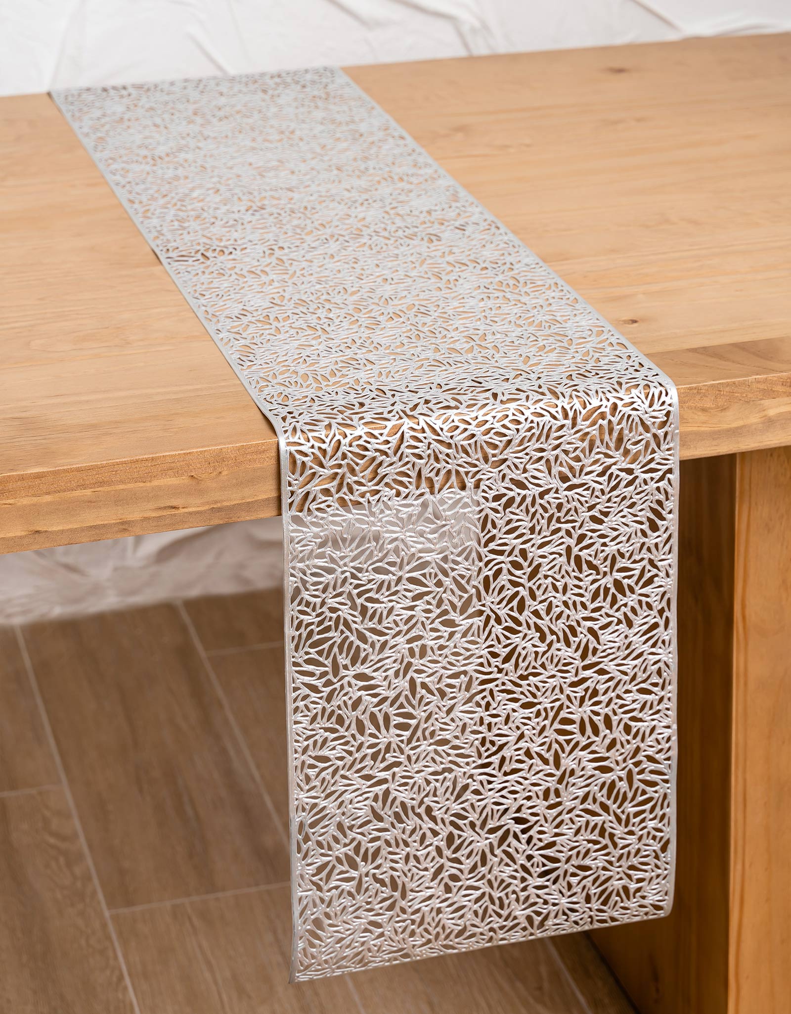 Table runner, 30x150 cm, PVC, silver, Azhur, image-3