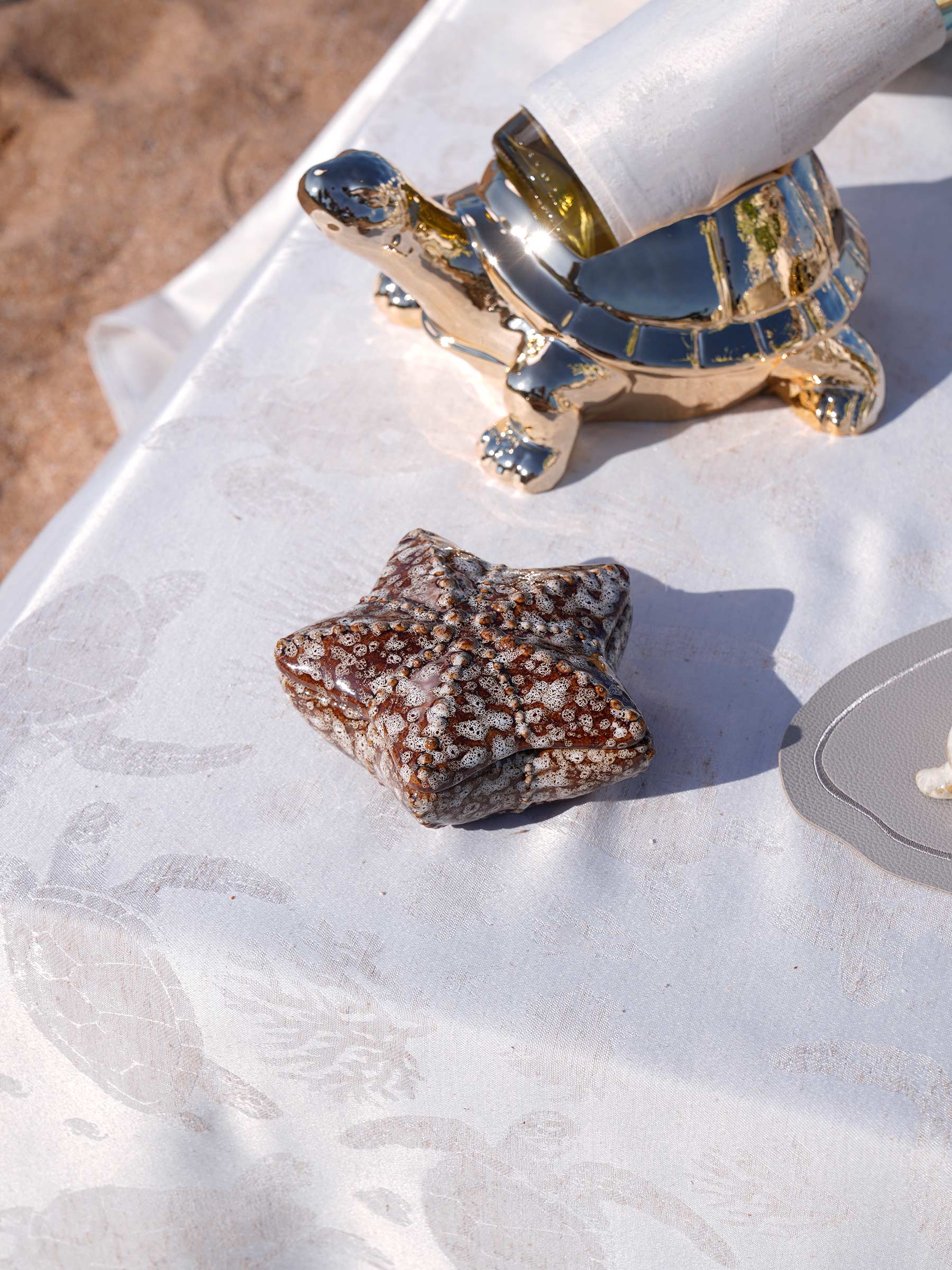 Jewelry box, 11x5 cm, ceramic, brown, Star, Seaside, image-6