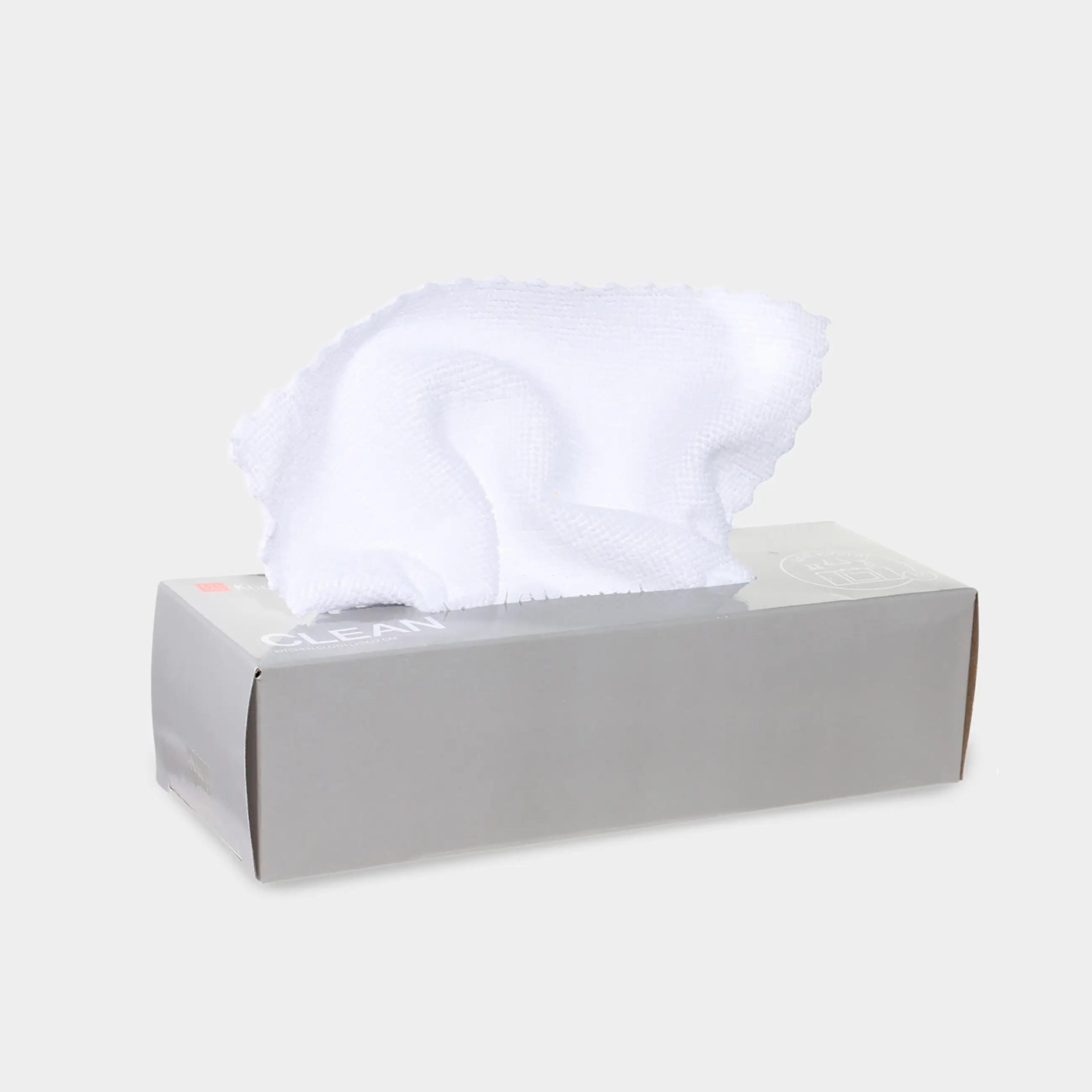 Kitchen cloth, 22x22 cm, 12 pcs, microfiber, white, Clean