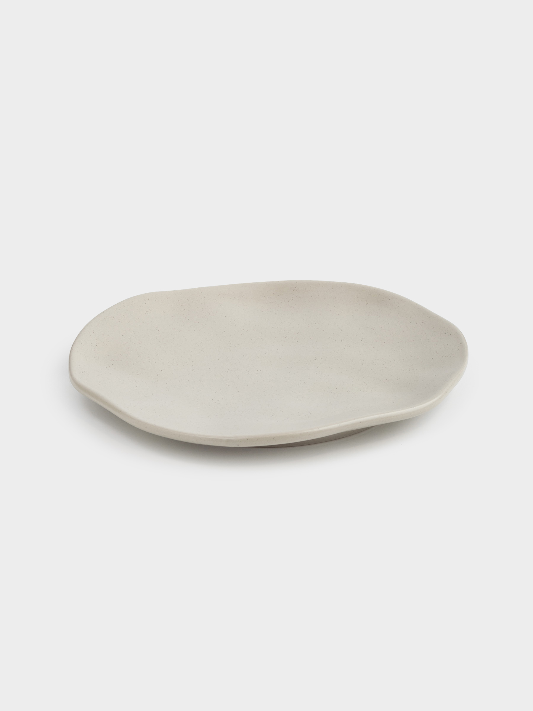 Snack plate, 23 cm, ceramic, beige, Crumpled effect, Crumple creme, image-2