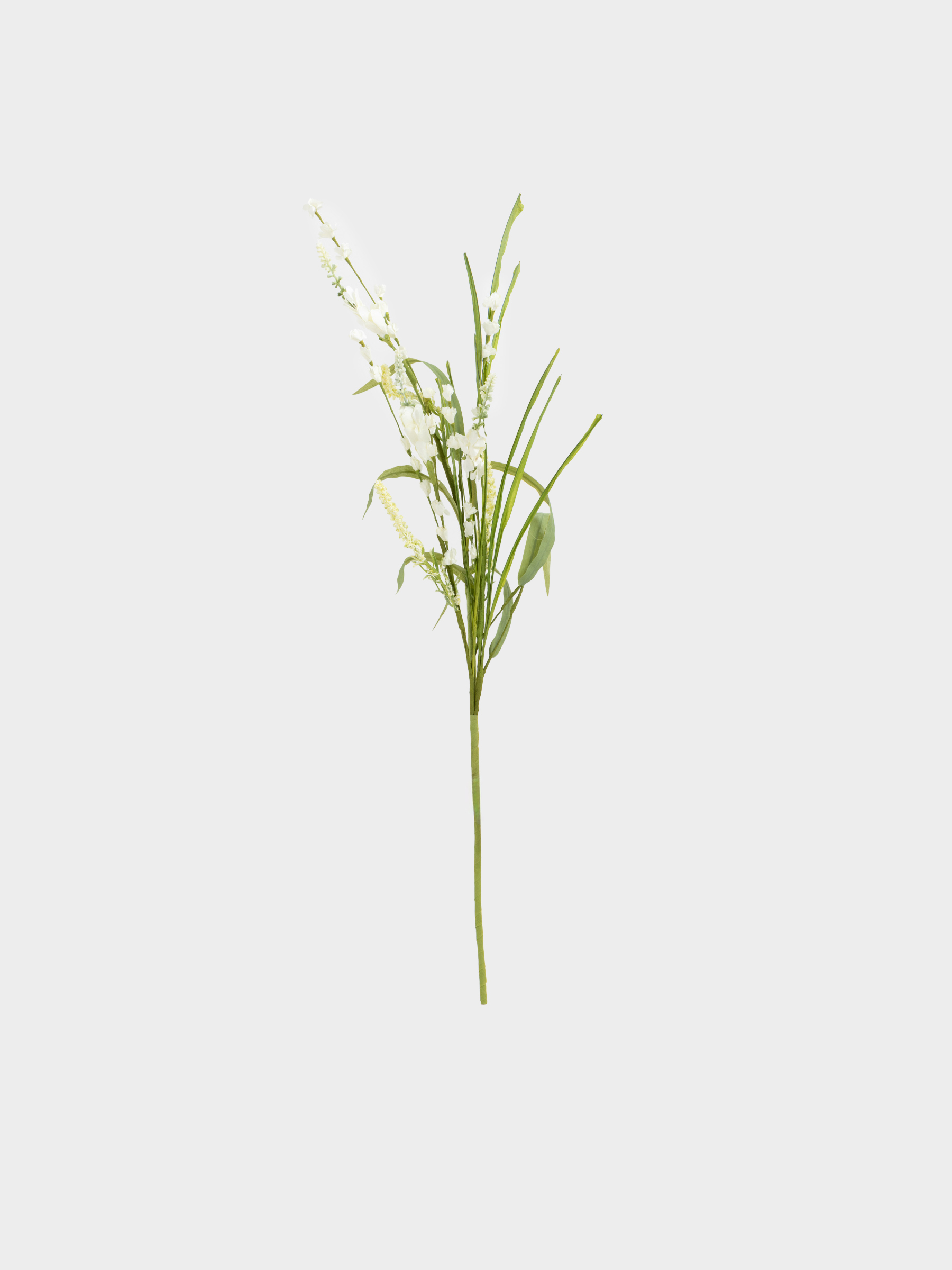 Decorative branch, 75 cm, plastic / polyester, White lupine, Flower garden, image-0