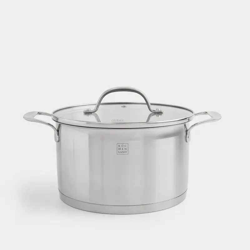 Pot, 20 cm, 3.5 l, with lid, Silver Stone ,image-0