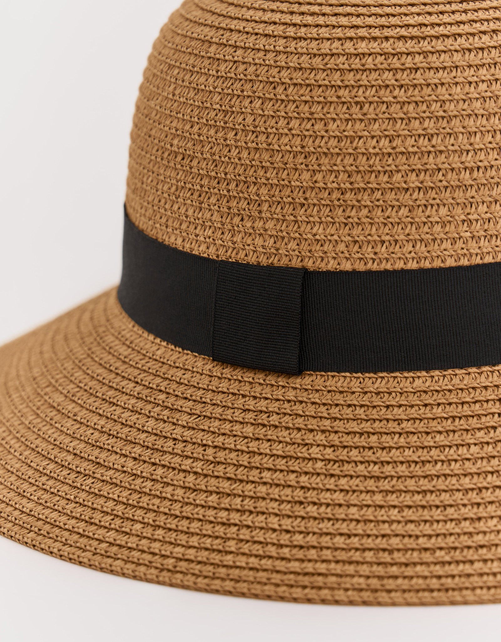 Hat, single size, with ribbons, cellulose / polyester, Beige, Banjo, image-3