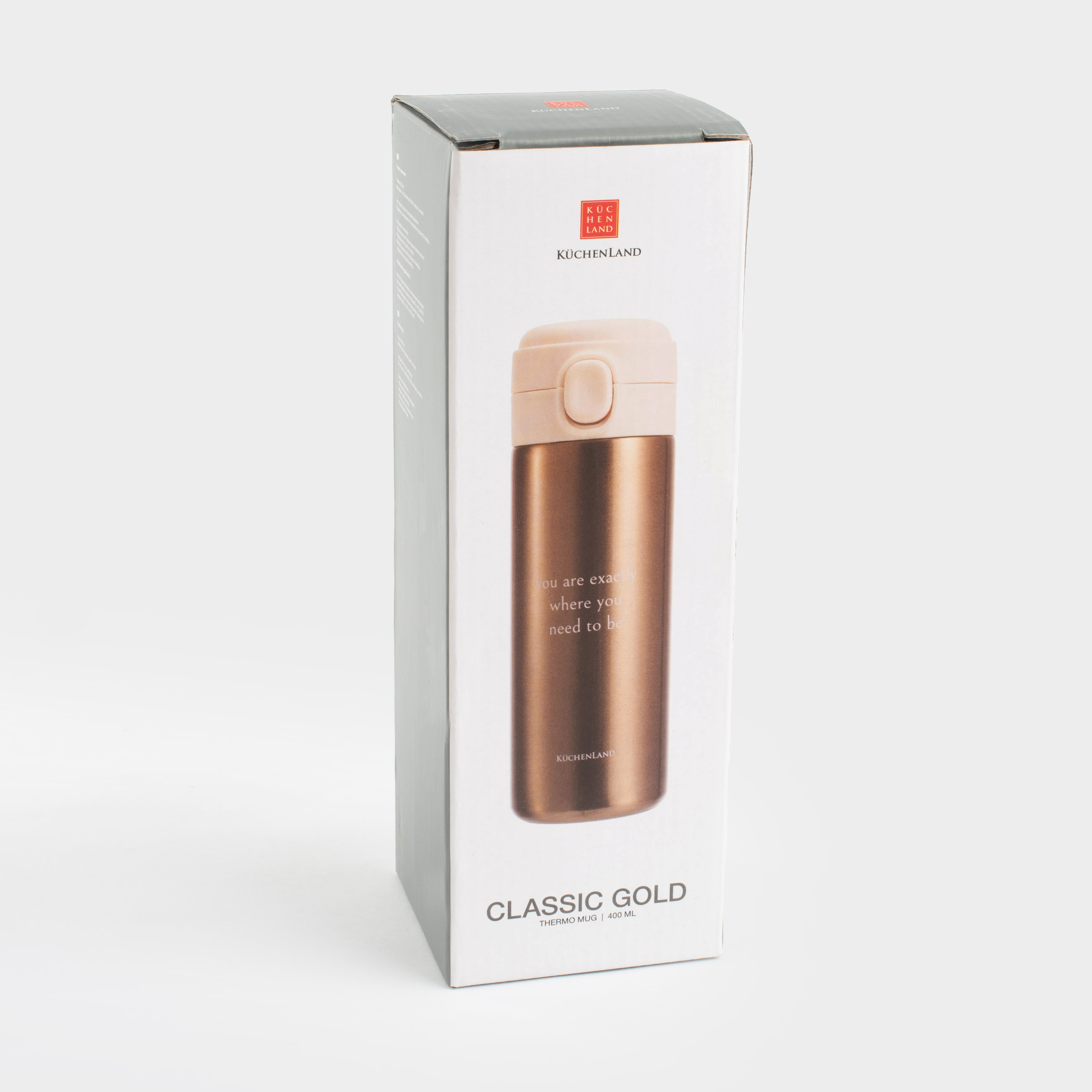 Thermo Mug, 400 ml, steel, golden, Classic gold, image-3